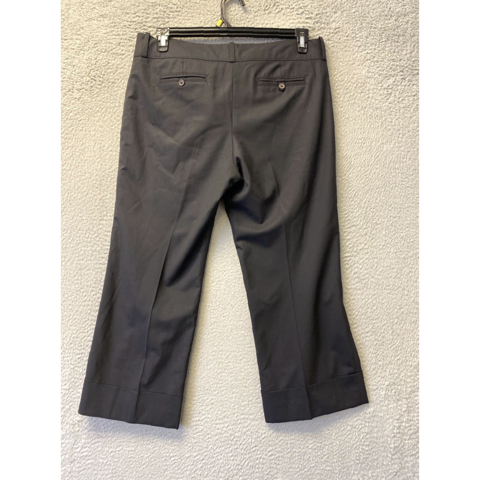 Banana Republic VINTAGE Banana Republic Martin-Fit Wide-Leg Pants Women 10 Black Cropped Pockets Dress Pants Size 32" / US 10 / IT 46 - 7 Thumbnail