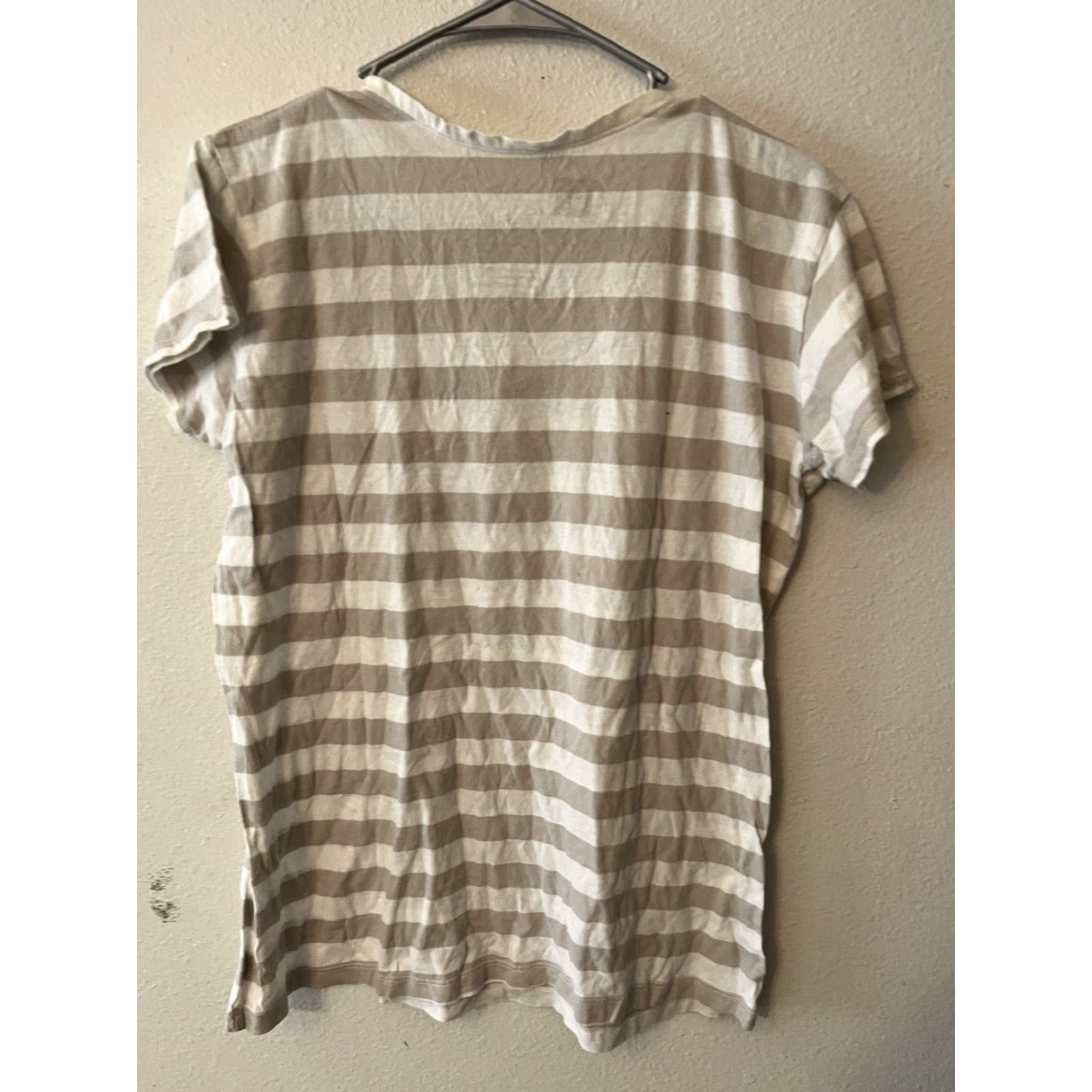Vintage VINTAGE Favorite Favori Stripe T-shirt Gray Gray Stripe XXL V-Neck Gap Factory Women T-Shirt 2XL Women Size XXL / US 16-18 / IT 52-54 - 3 Thumbnail