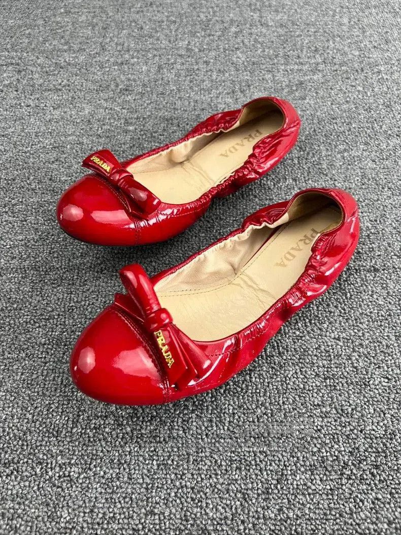 Prada Prada Red Bow Ballet Flats. Size US 6.5 / EU 39-40 - 1 Thumbnail
