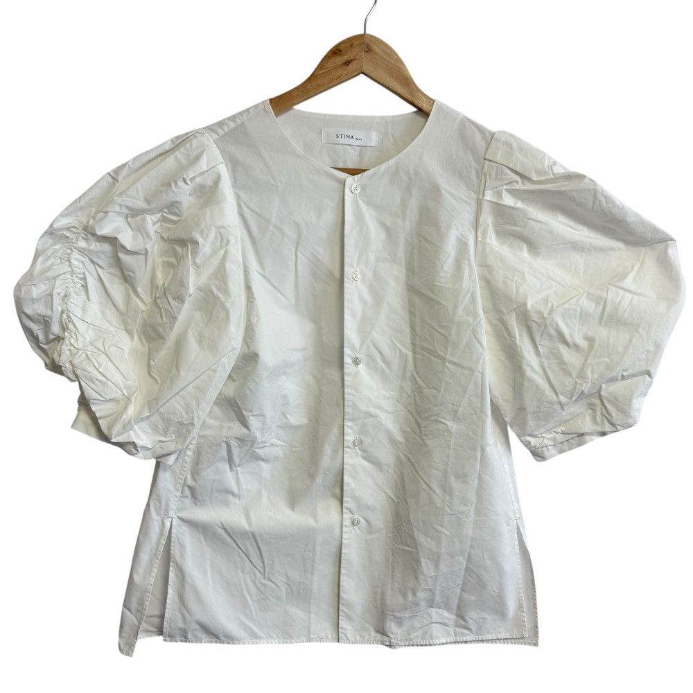 Other Other STINA closet Puff Sleeve Shirt Cotton Tops DUTY FREE for USA Size ONE SIZE - 1 Thumbnail