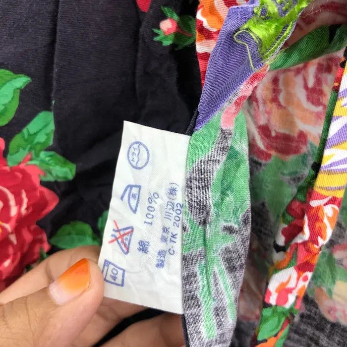 Kenzo Vtg 90’ KENZO PARIS FLORAL All Over Print Apron Kitchen Chef Size ONE SIZE - 6 Thumbnail