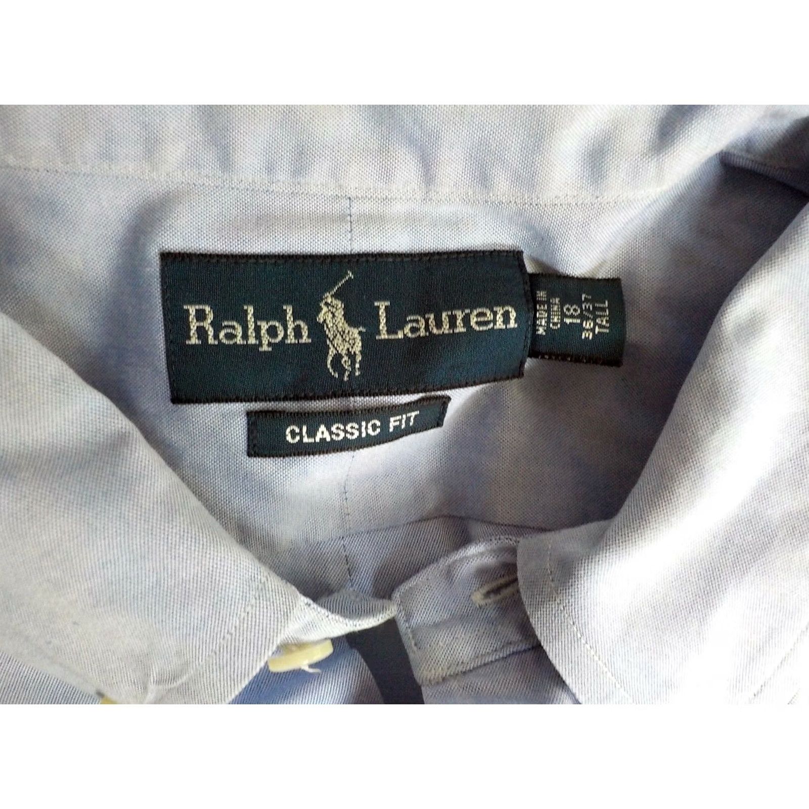 Ralph Lauren Ralph Lauren Classic Fit Button Front Shirt Blue 100% Cotton SZ 18 TALL Long Sleeve Mens Size US XXL / EU 58 / 5 - 4 Thumbnail