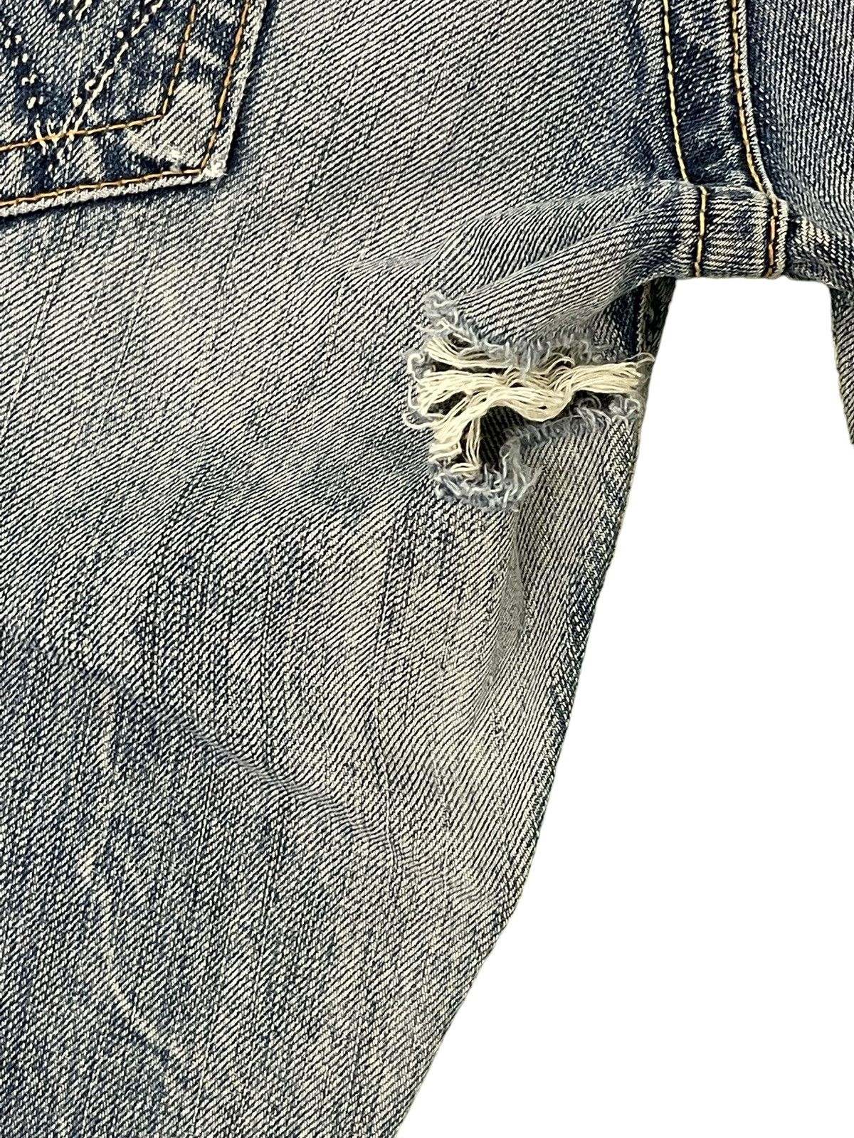 Edwin Flare Jeans Edwin Japan Distress Low Rise Boot Cut 7🟦3 Size US 30 / EU 46 - 18 Thumbnail