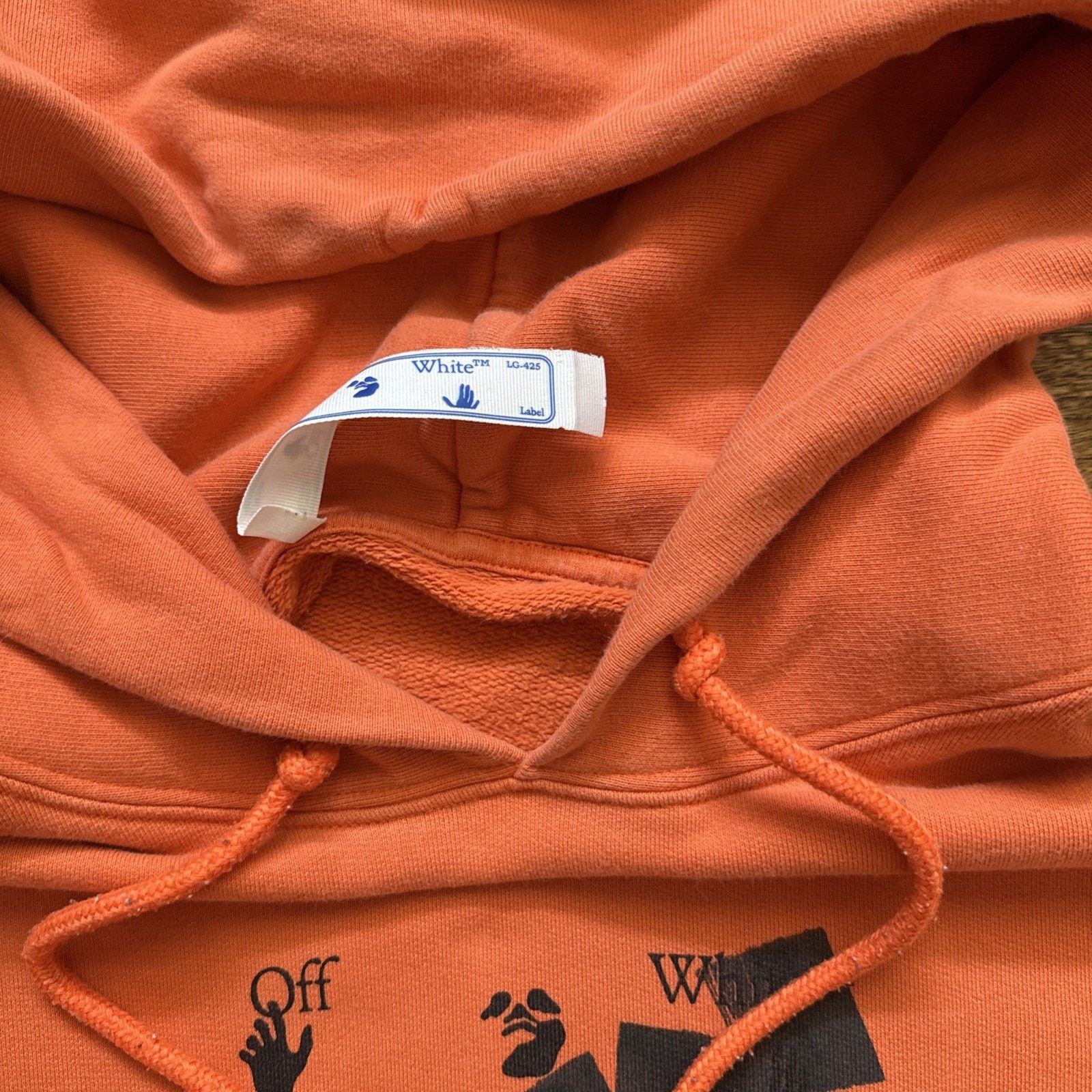 Off-White Off-white Jumbo Marker Over Orange Hoodie Mens Size M C9 Size US M / EU 48-50 / 2 - 10 Thumbnail