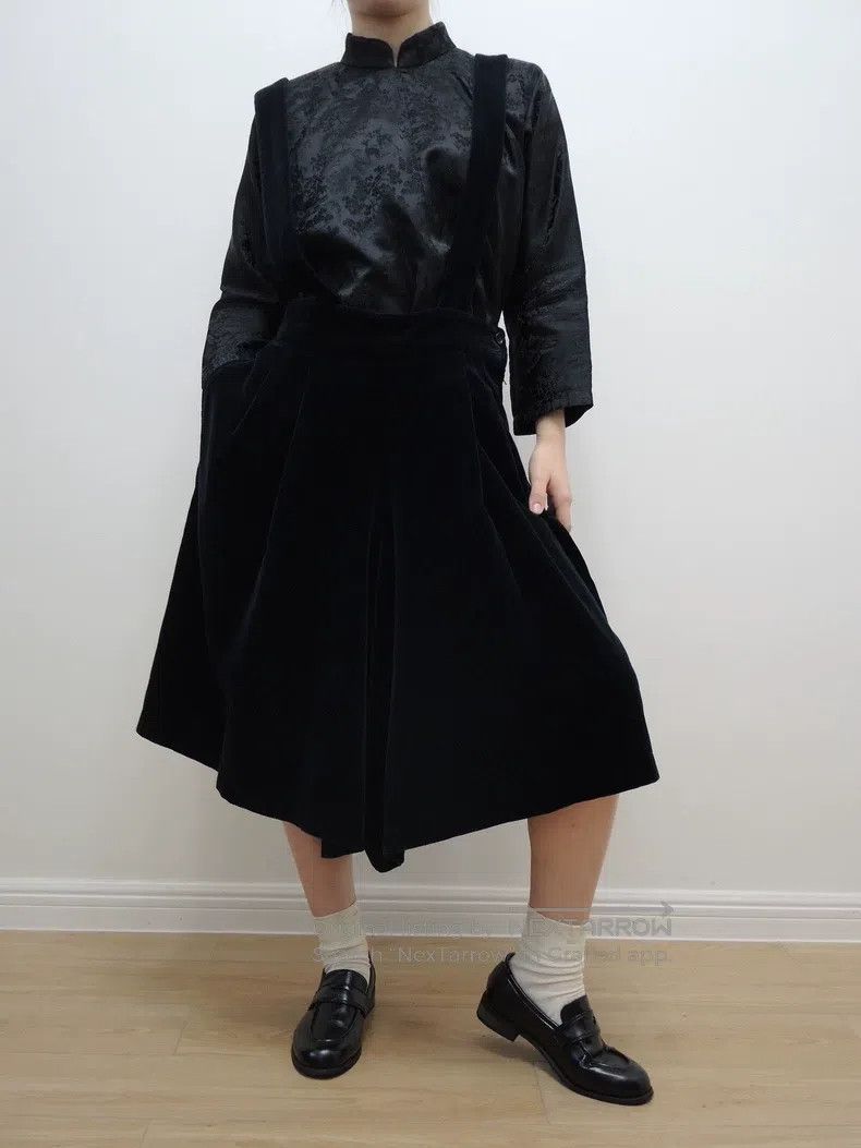 Comme des Garcons Comme Des Garcons size XS Retro Navy Blue Velvet Wide Leg Size 22" - 2 Thumbnail