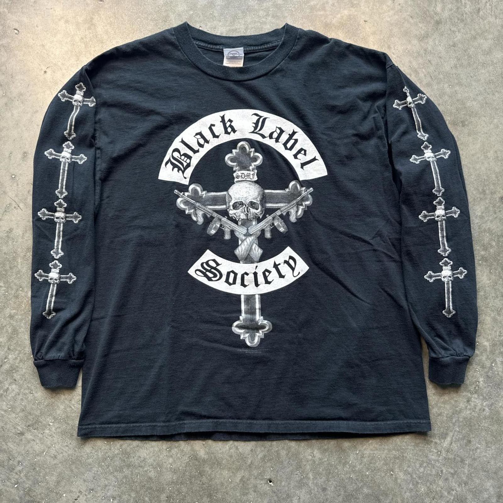 Other Black Label Society Faded Long Sleeve Skull Crosses T-Shirt Size US XL / EU 56 / 4 - 1 Thumbnail