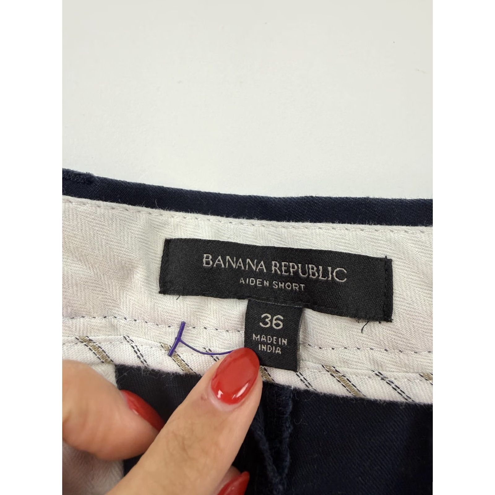 Banana Republic Banana Republic Shorts Mens 36 Blue Aiden Short Chino 9 Inseam Casual Size US 36 / EU 52 - 2 Thumbnail