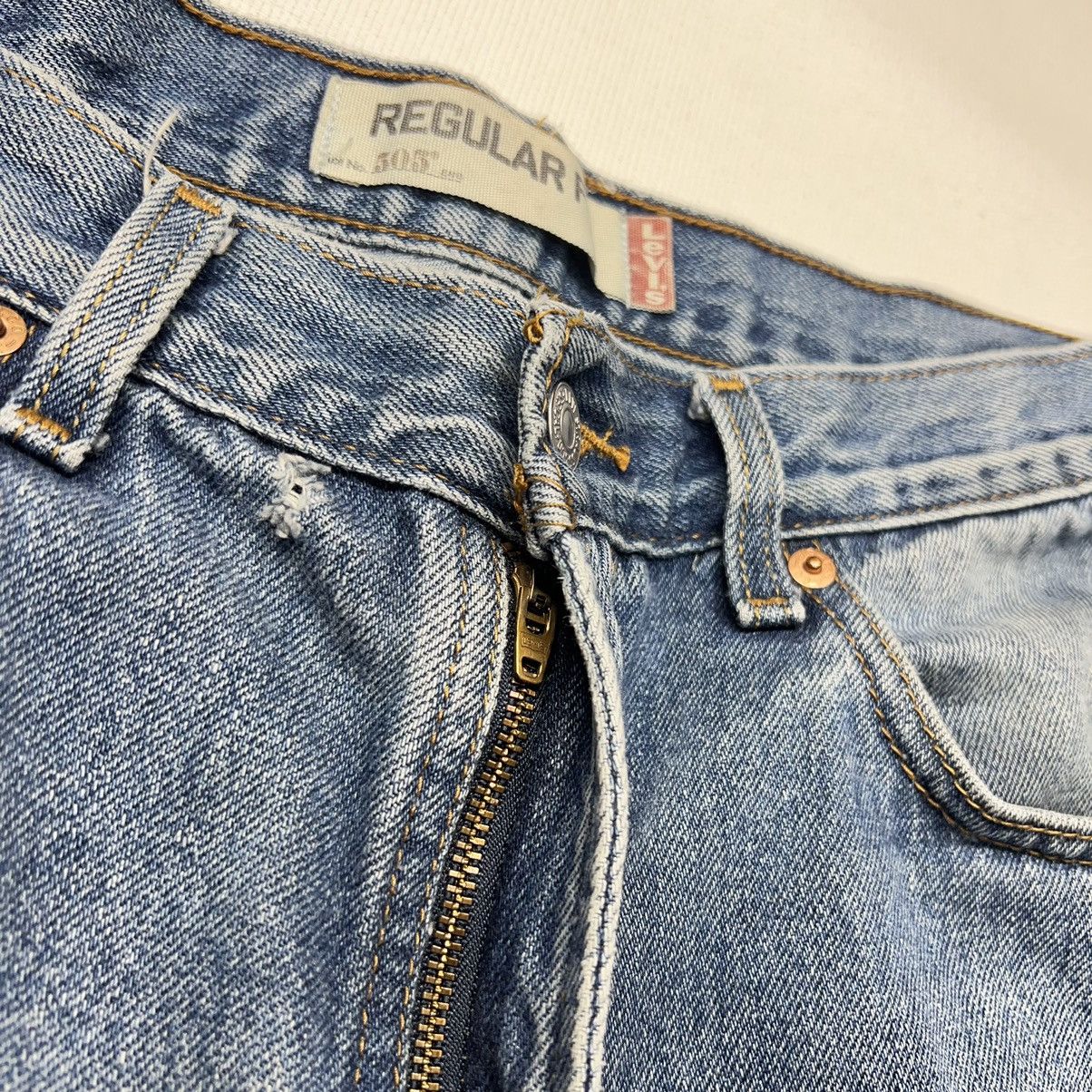 Levi's × Vintage Levis 505 Jeans Blue Straight Regular Fit Distressed Baggy Size US 33 - 9 Thumbnail