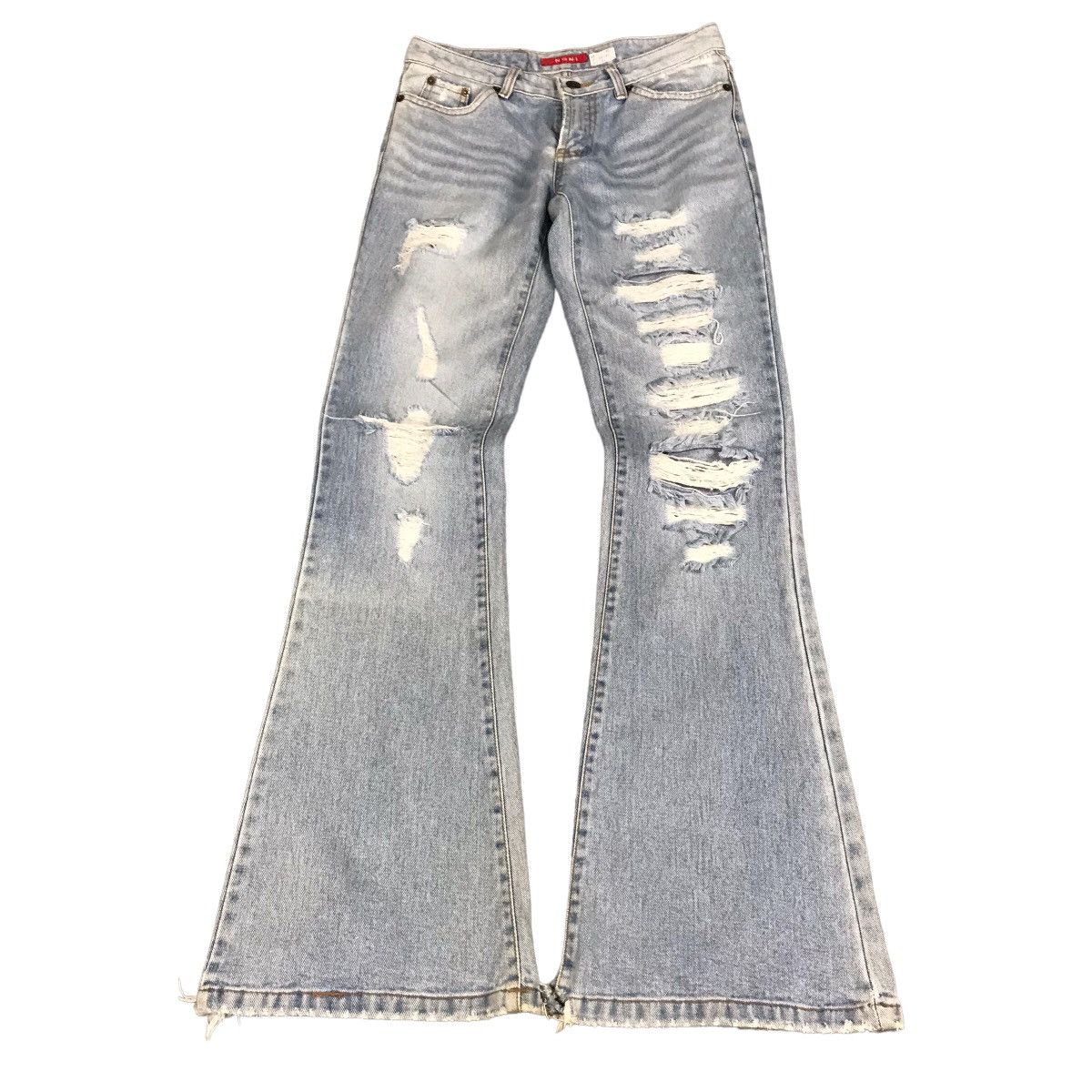 Flare Jeans boot cut distressed denim Ngni brand japan pants