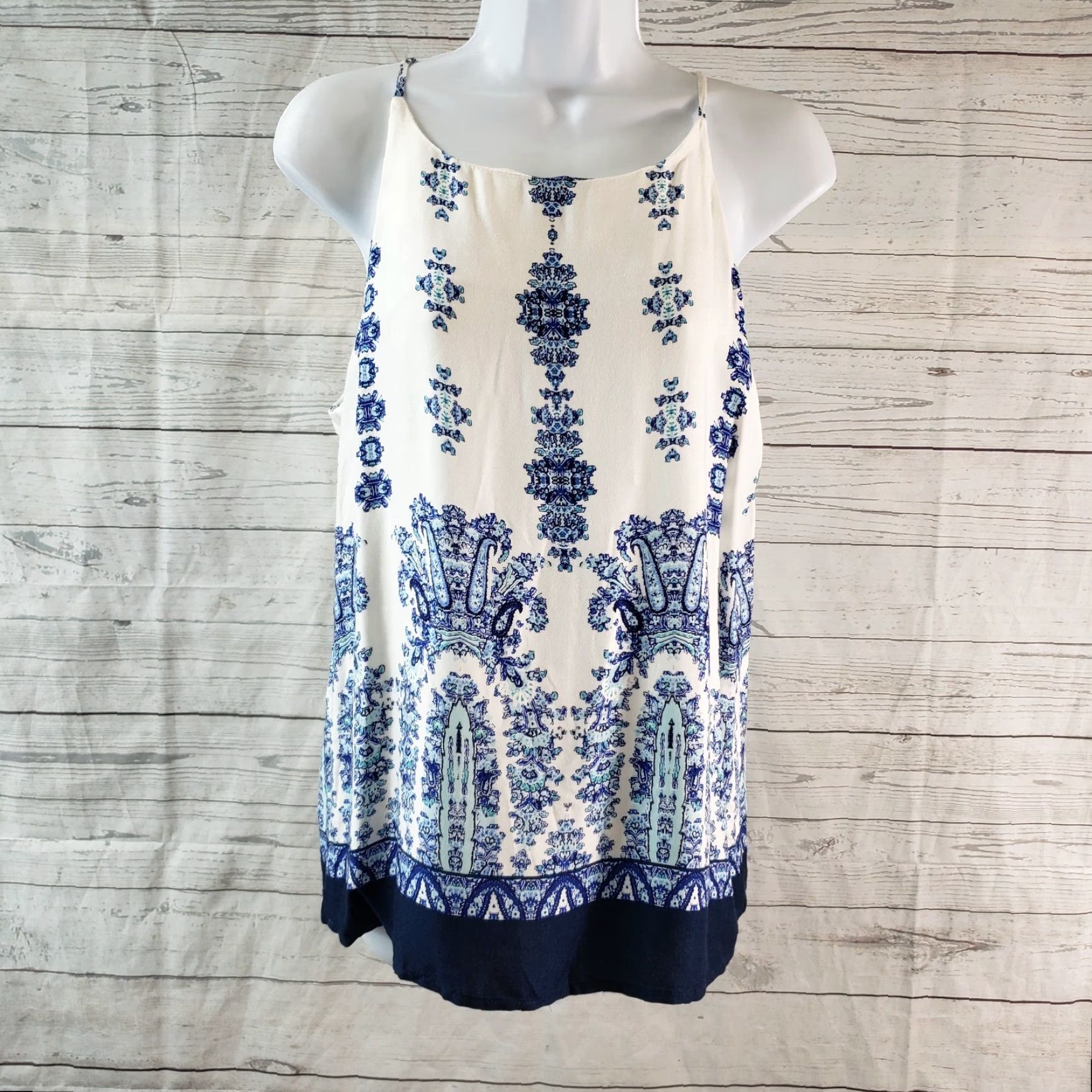 Vintage Verse Alecto Halter Top Womens Small Blue Verse Stitch Fix Shirt Sleeveless XS? Wait. Size S / US 4 / IT 40 - 2 Thumbnail
