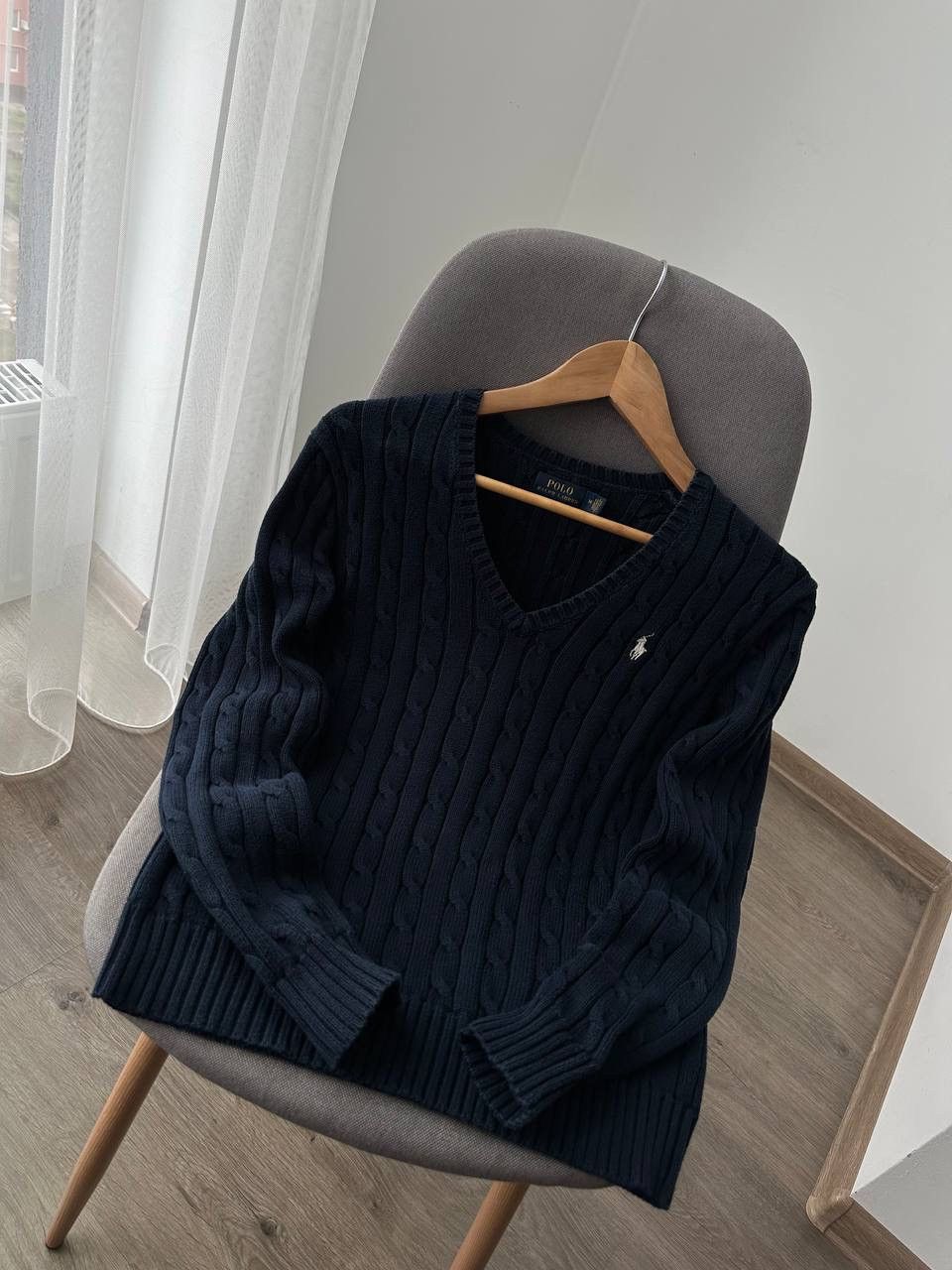 Polo Ralph Lauren × Vintage Vintage Polo Ralph Lauren Blue Cable Knit Sweater Size US M / EU 48-50 / 2 - 7 Thumbnail
