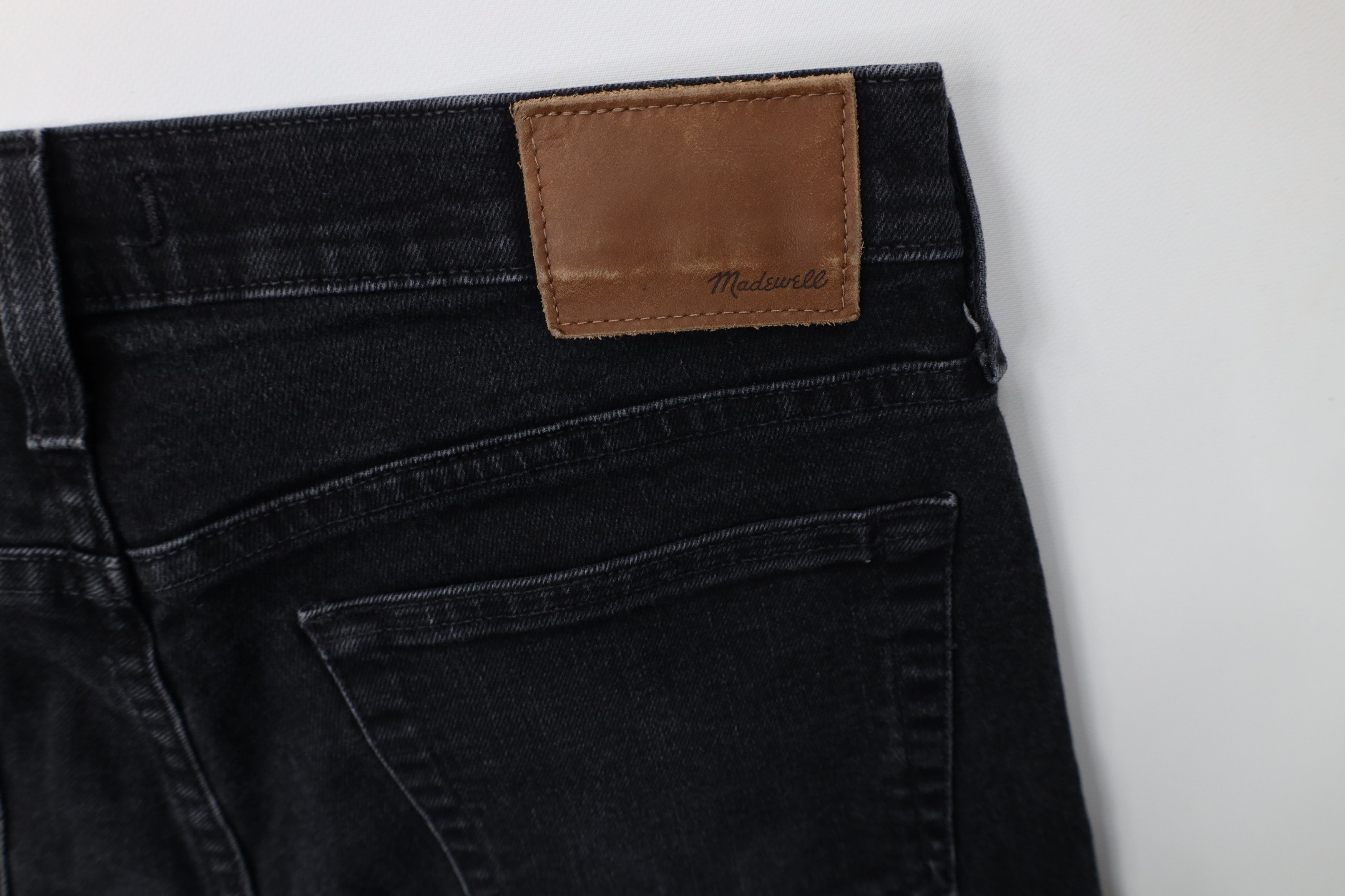 Madewell Madewell Faded Stretch Straight Leg Denim Jeans Black Size US 32 / EU 48 - 13 Thumbnail
