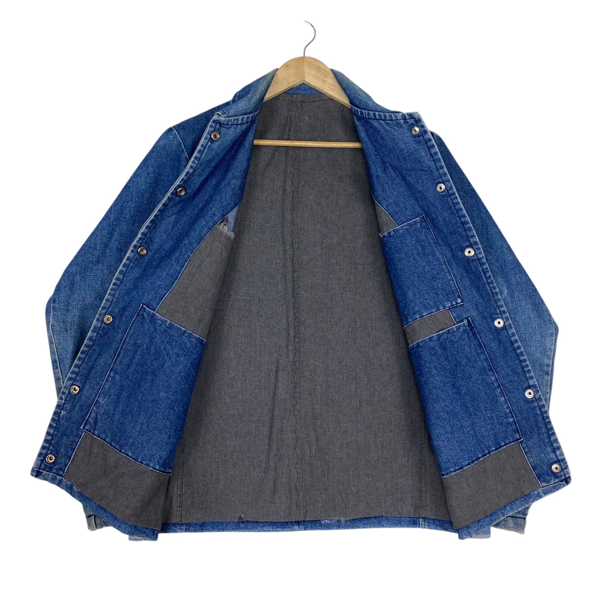 Vintage RARE💥60s USA UNKNOWN WORKER BLANKET DENIM JACKET Size US M / EU 48-50 / 2 - 8 Thumbnail