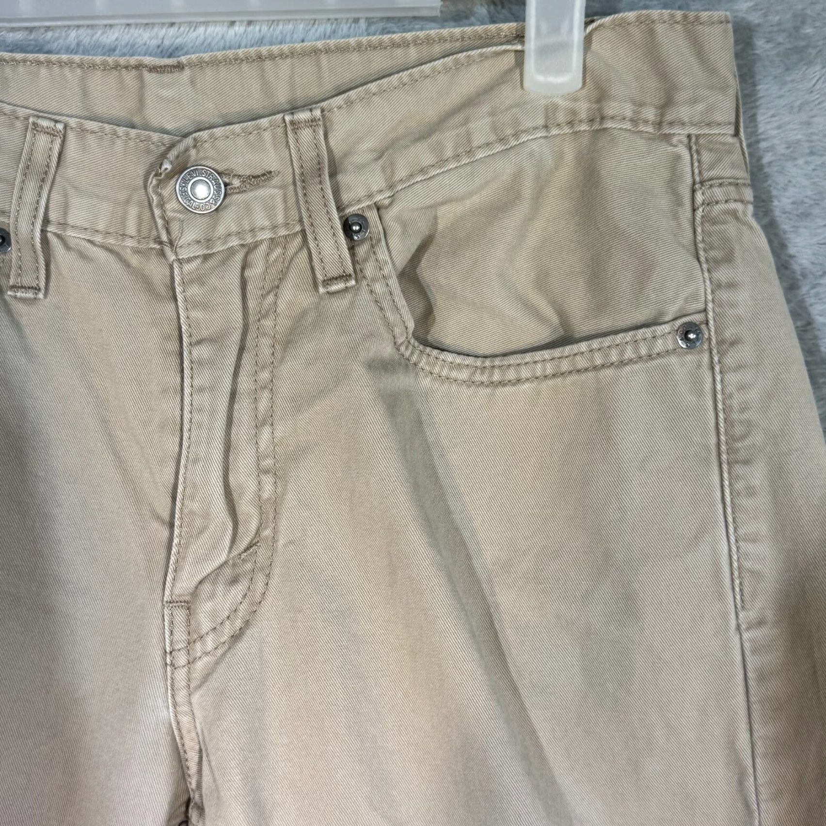 Levi's Levi’s 514 Jeans Beige Denim Mid-Rise Straight Men 31x32 5-Pocket Cotton Denim Jeans Size US 31 - 4 Thumbnail