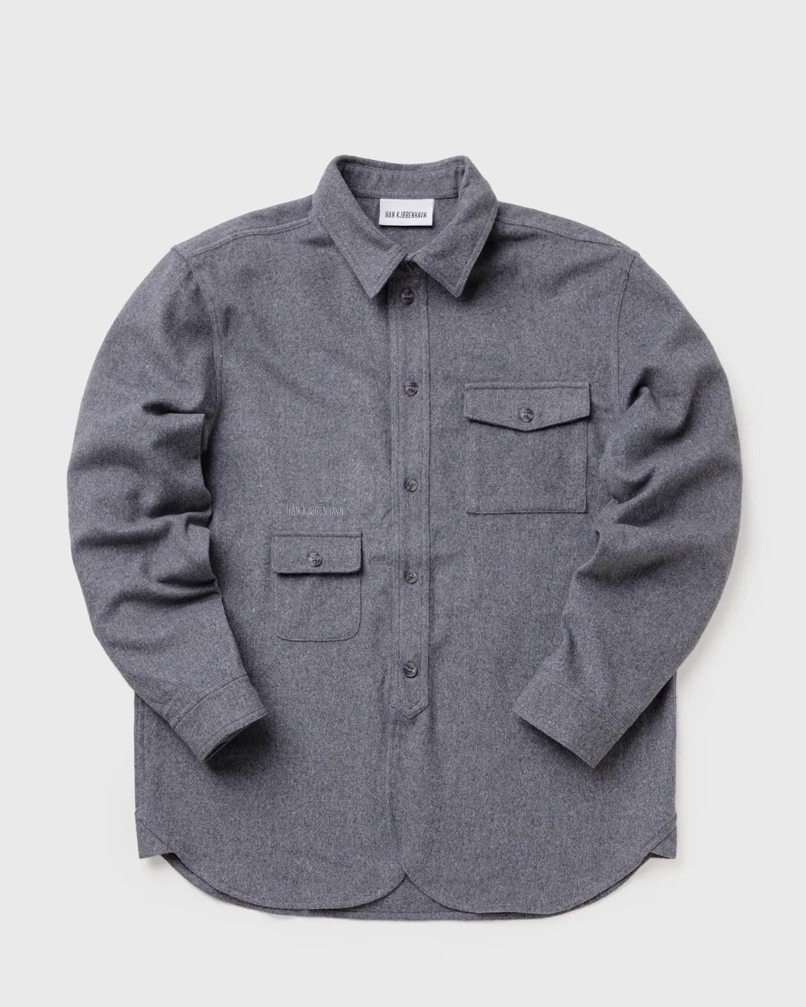 Han Kjobenhavn !DS! FW22 Han Kjobenhavn Wool Boxed Grey Overshirt Size US M / EU 48-50 / 2 - 5 Thumbnail