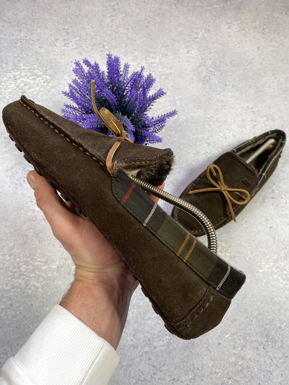 Barbour Barbour men’s Brown Suede Loafers with fur Size US 8 Size US 8 / EU 41 - 8 Thumbnail