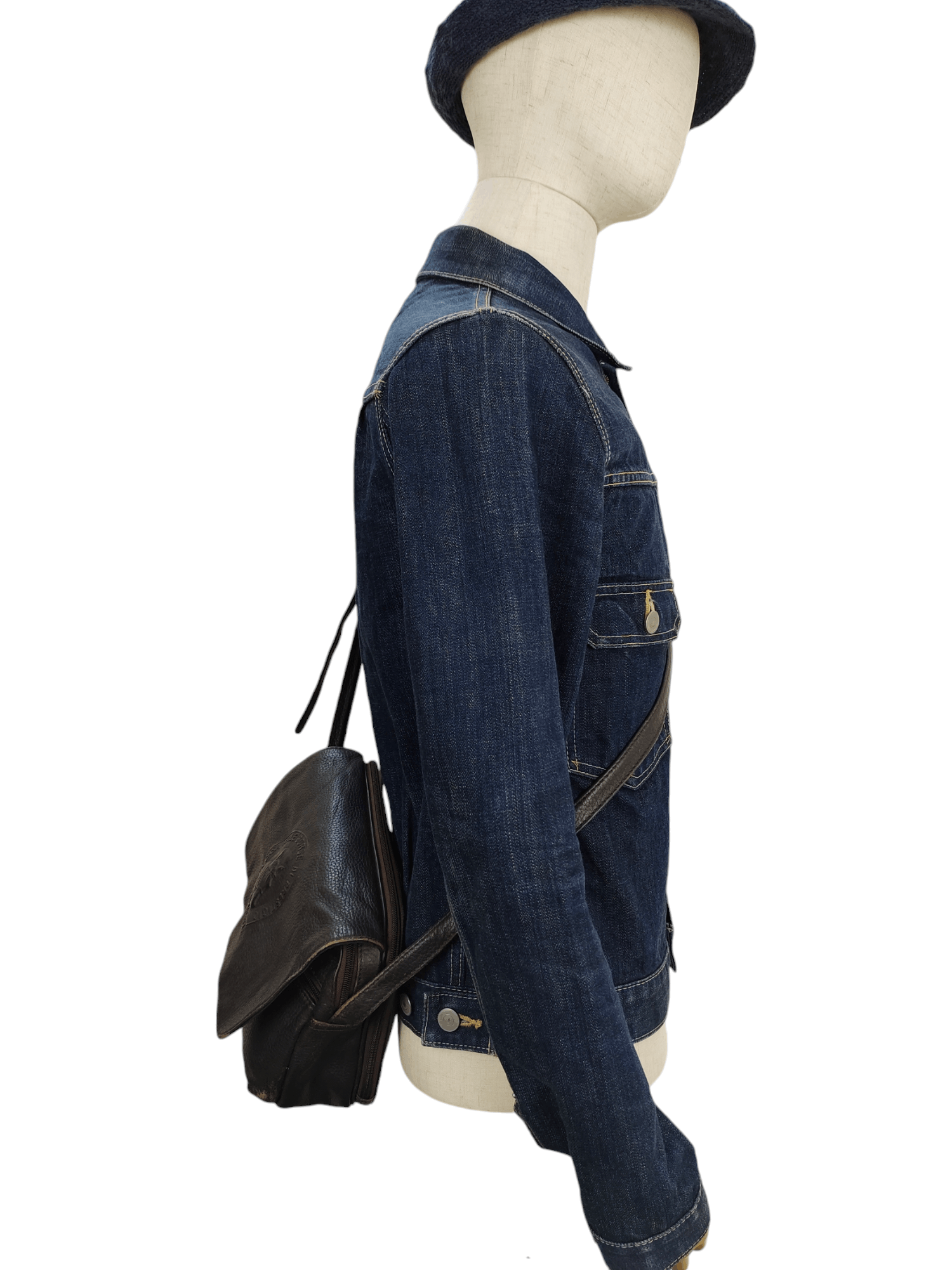 Leather Vintage Cavallina Japan Patina Leather Shoulder Sling Bag Size ONE SIZE - 3 Thumbnail