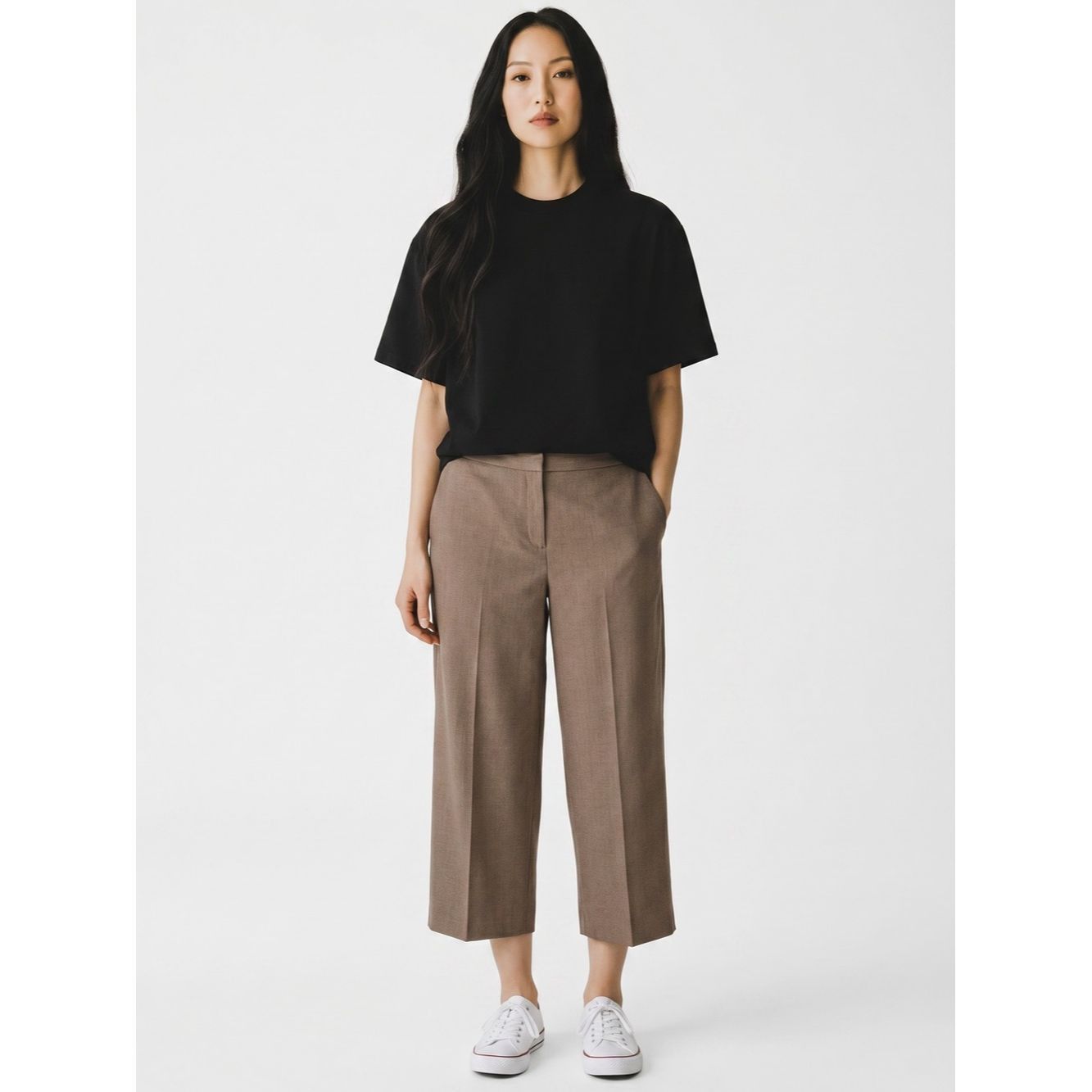 Other Sag Harbor Cropped Wide Leg Pants in Taupe Size 16 Petite Size 38" / US 16 / IT 52 - 1 Thumbnail