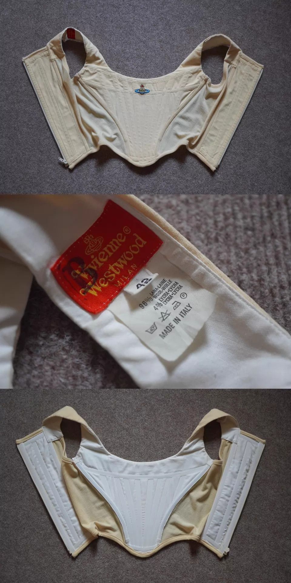 Vivienne Westwood Vivienne Westwood 1990s Cream Saturn Corset Size 42 Size M / US 6-8 / IT 42-44 - 9 Thumbnail