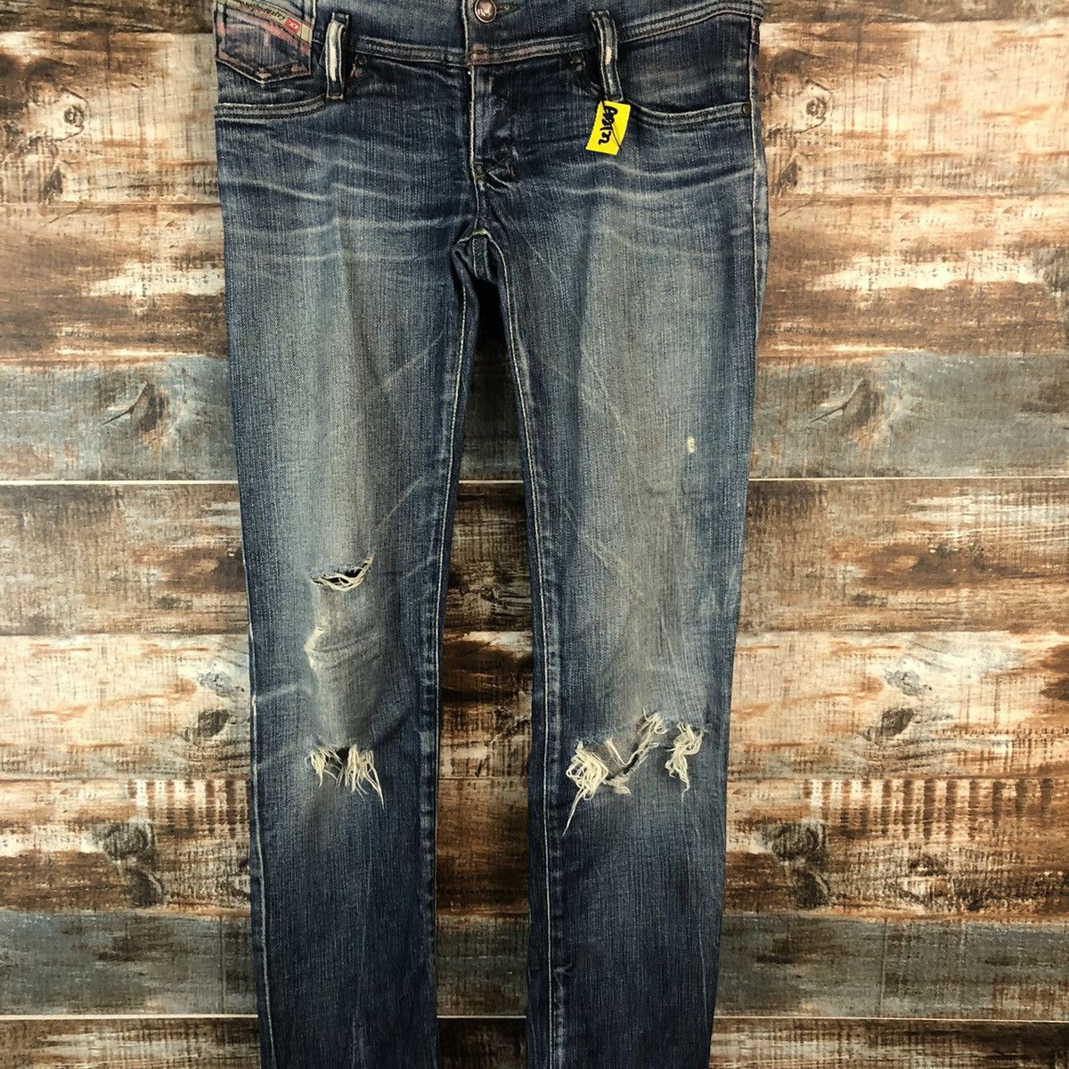 Diesel Diesel italy Black Distressed ripped Denim Pants #A2117 Size 27" / US 4 / IT 40 - 5 Thumbnail