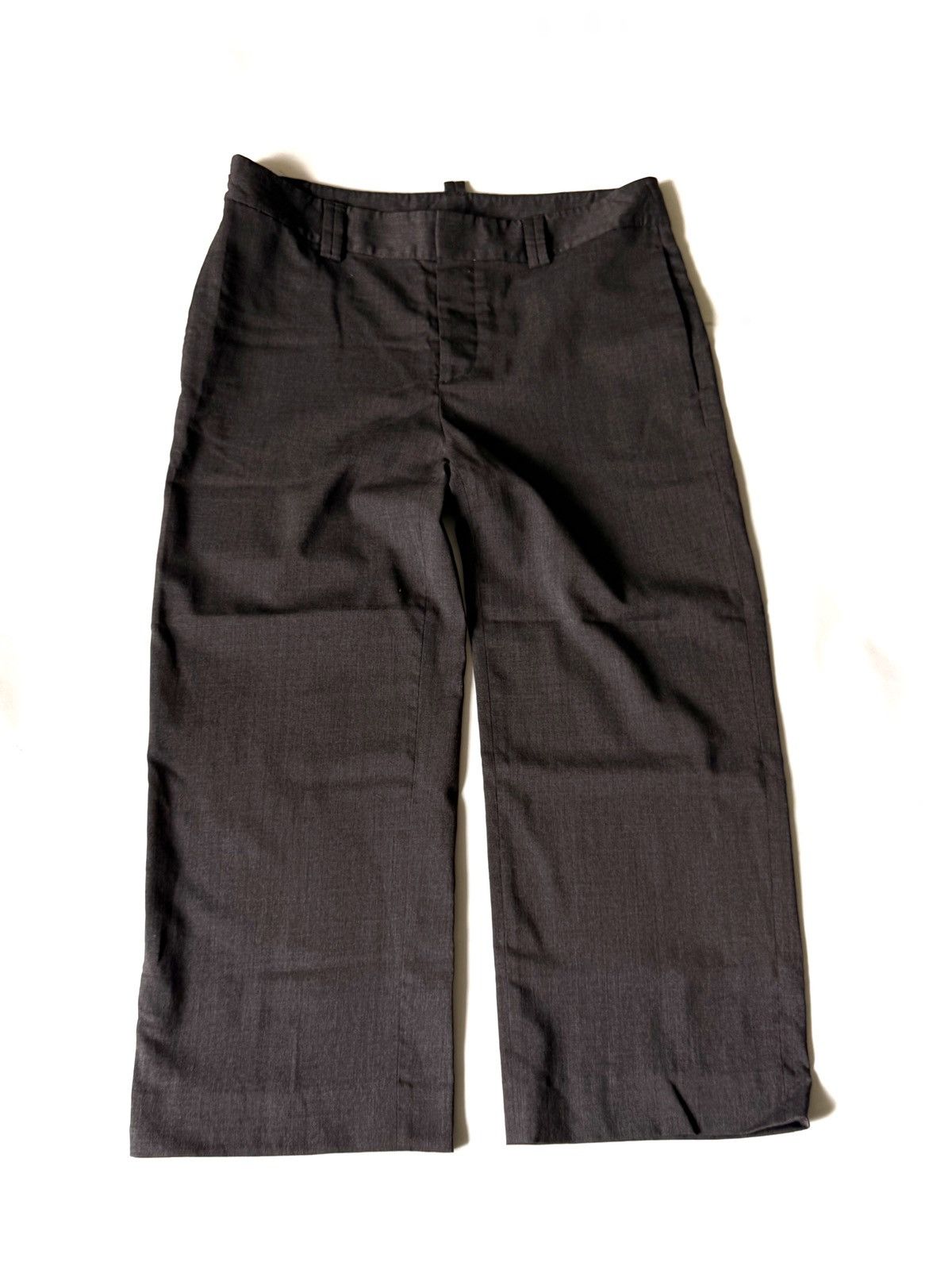 Dsquared2 Dsquared2 Wide Leg Cropped Wool Trousers Gray Men’s Size 42 Size US 32 / EU 48 - 1 Thumbnail