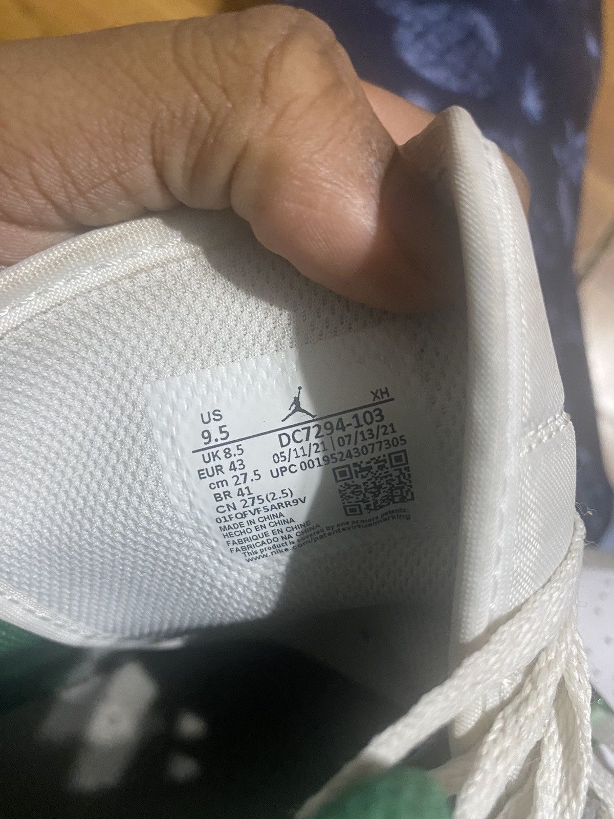 Jordan Brand Jordan 1 grey pines Size US 9.5 / EU 42-43 - 6 Thumbnail