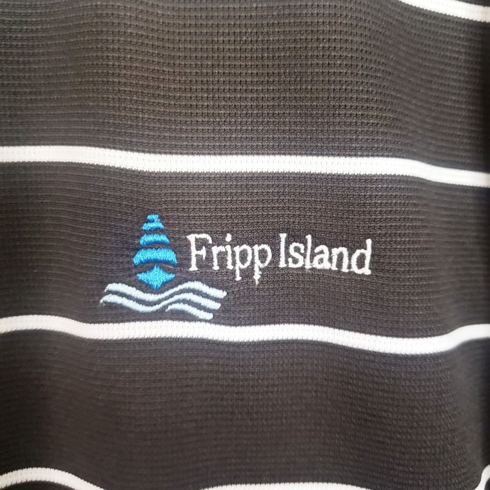 Vintage Gear For Sports Men’s XL Black Striped Short Sleeve Polo Shirt Fripp Island Logo Polo Shirt Men XL Black Fripp Island Logo Size US XL / EU 56 / 4 - 6 Thumbnail