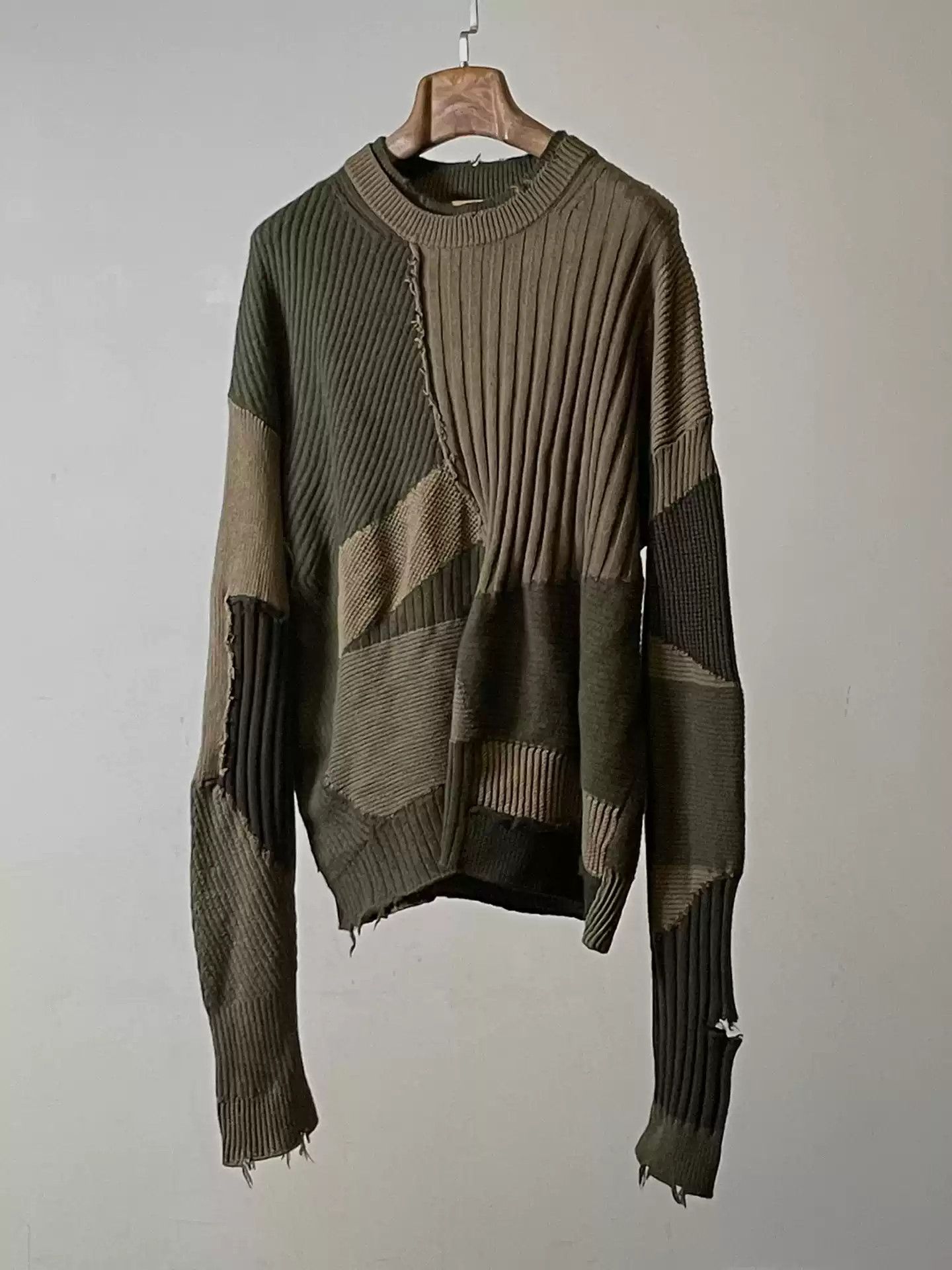 Helmut Lang Helmut Lang | eroded splicing sweater Size US M / EU 48-50 / 2 - 1 Thumbnail