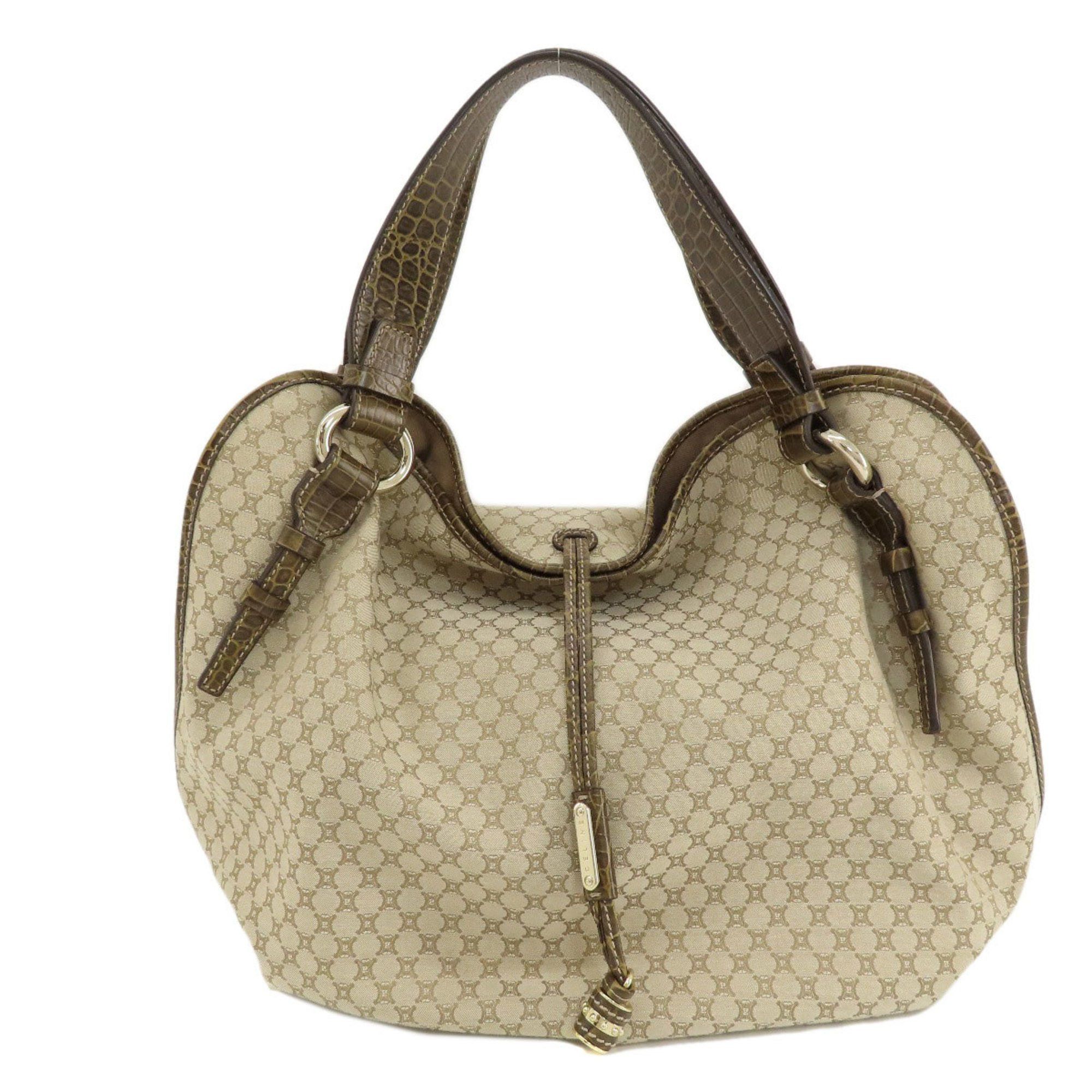 image of Celine Macadam Tote Bag Canvas Women's Celine in Beige
