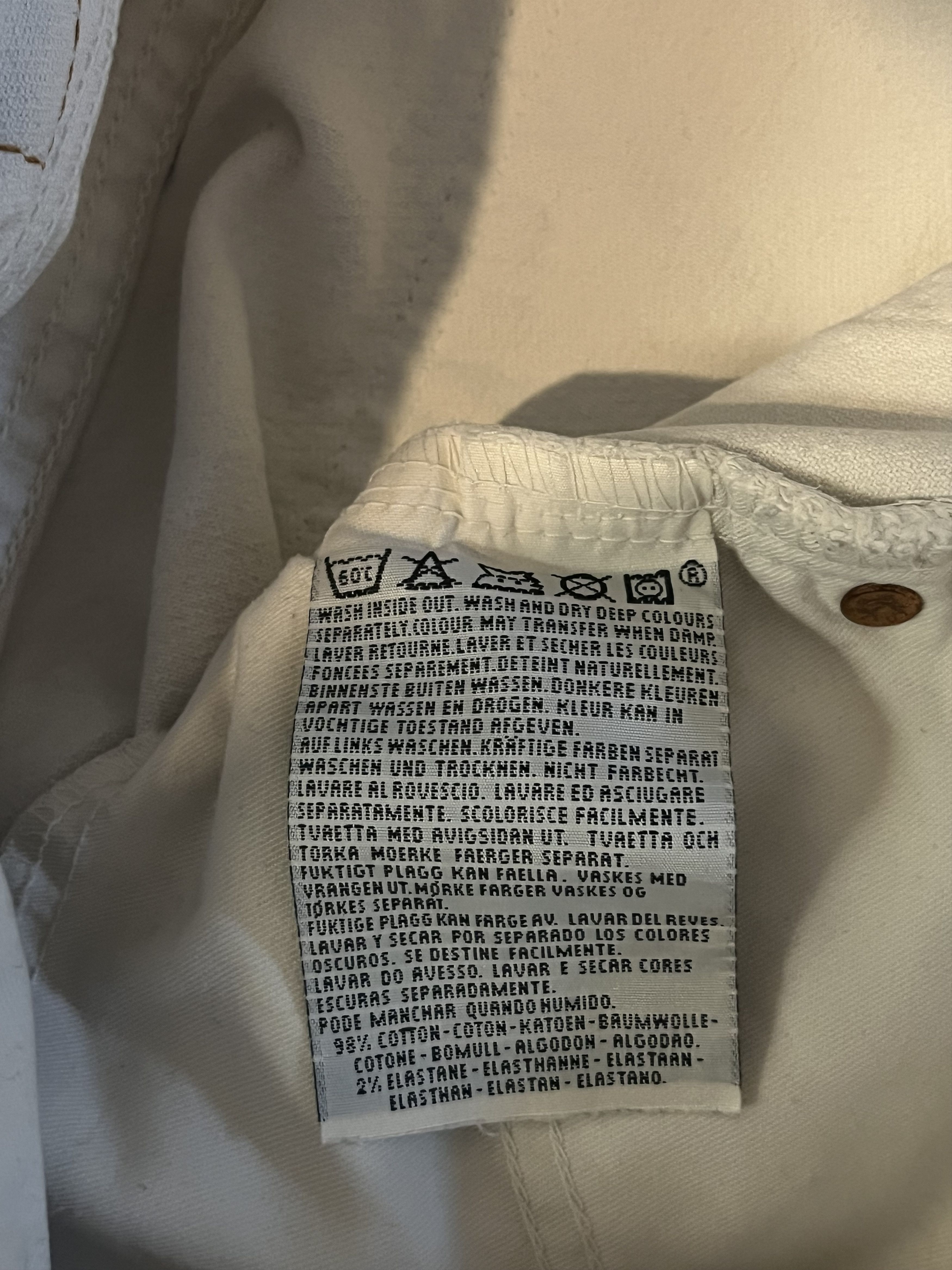 Levi's × Levi's Vintage Clothing Vintage 90s Levi's 805 White Made in Italy Denim Jeans Size US 27 - 7 Thumbnail