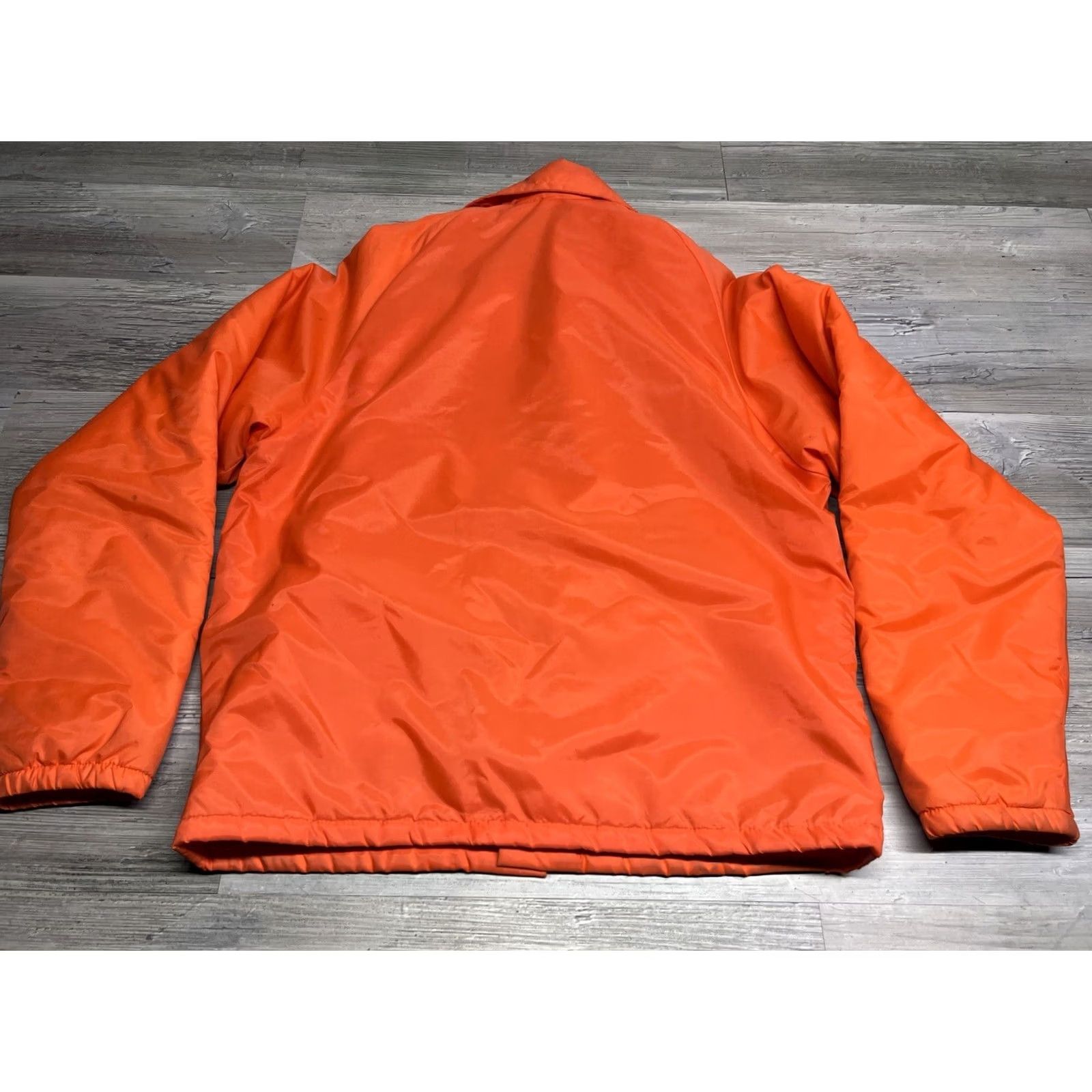 Vintage VINTAGE Don Alleson Athletic Bomber Jacket Nylon Snap Fleece Lined Blaze Orange Size S/M Unisex Adults Size US S / EU 44-46 / 1 - 2 Thumbnail