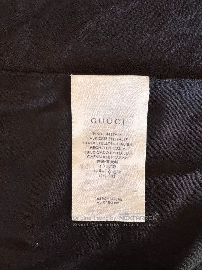 Gucci Gucci Black woollen scarf Size ONE SIZE - 5 Thumbnail