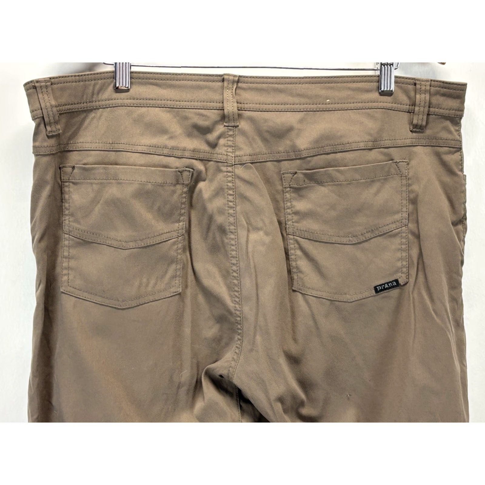 Prana VINTAGE? No — Actually Prana Brion Hiking Pants Slim Fit Men’s Size 38x32 Brown Nylon Stretch - 40" Waist Inseam 32" Regular, Hiking, Men Size US 38 / EU 54 - 4 Thumbnail