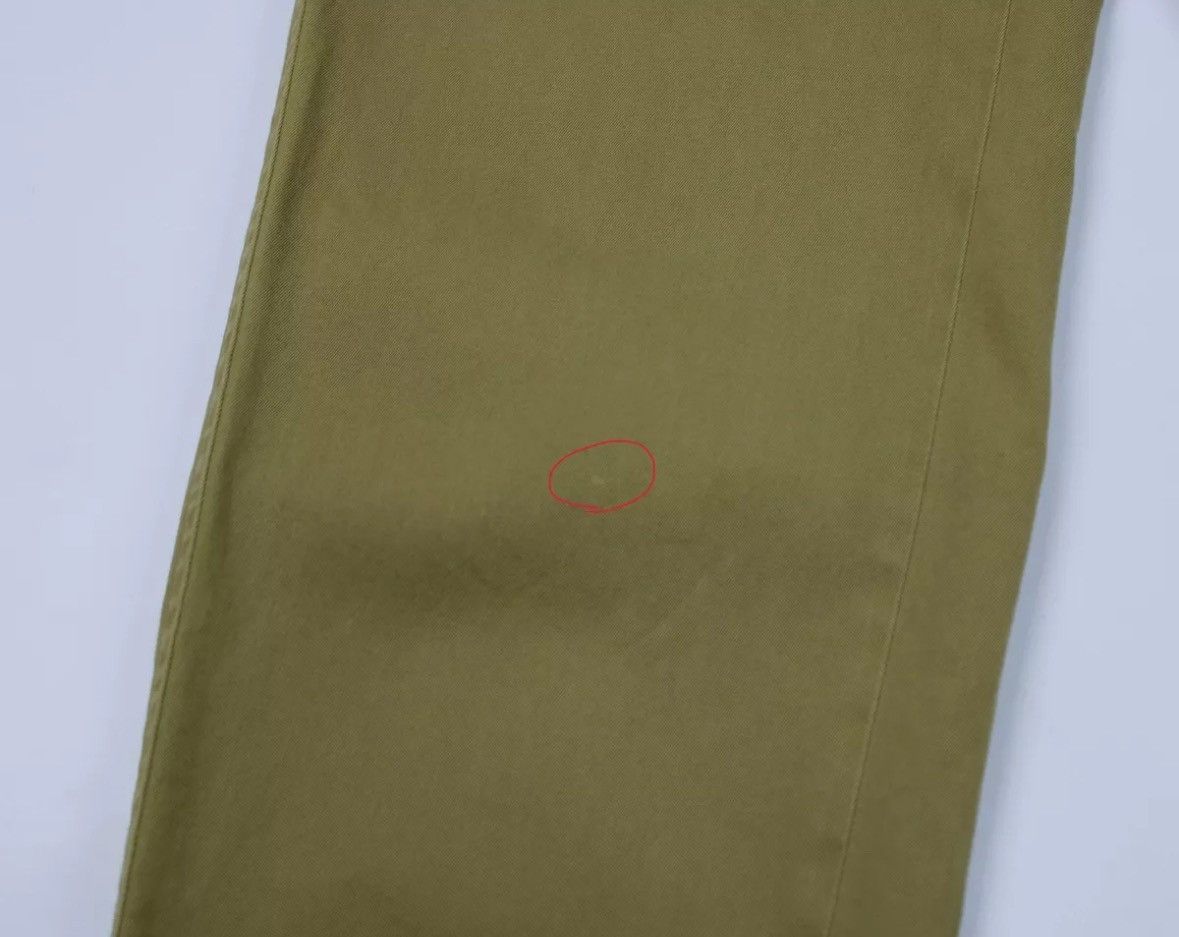 Designer × Golden Goose GOLDEN GOOSE Oversized Olive Khaki Cotton Chino Pants Size US 31 - 18 Thumbnail
