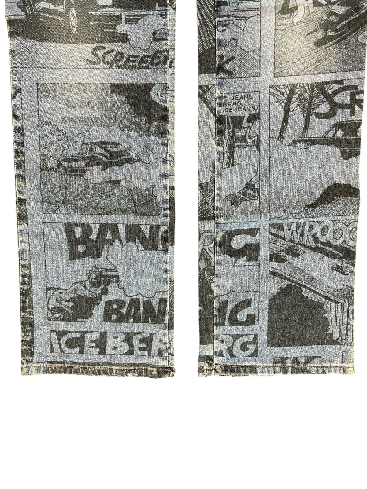 Iceberg Deadstock 90s Iceberg old school Jeans Comic Strip Print - Size 27" / US 4 / IT 40 - 5 Thumbnail