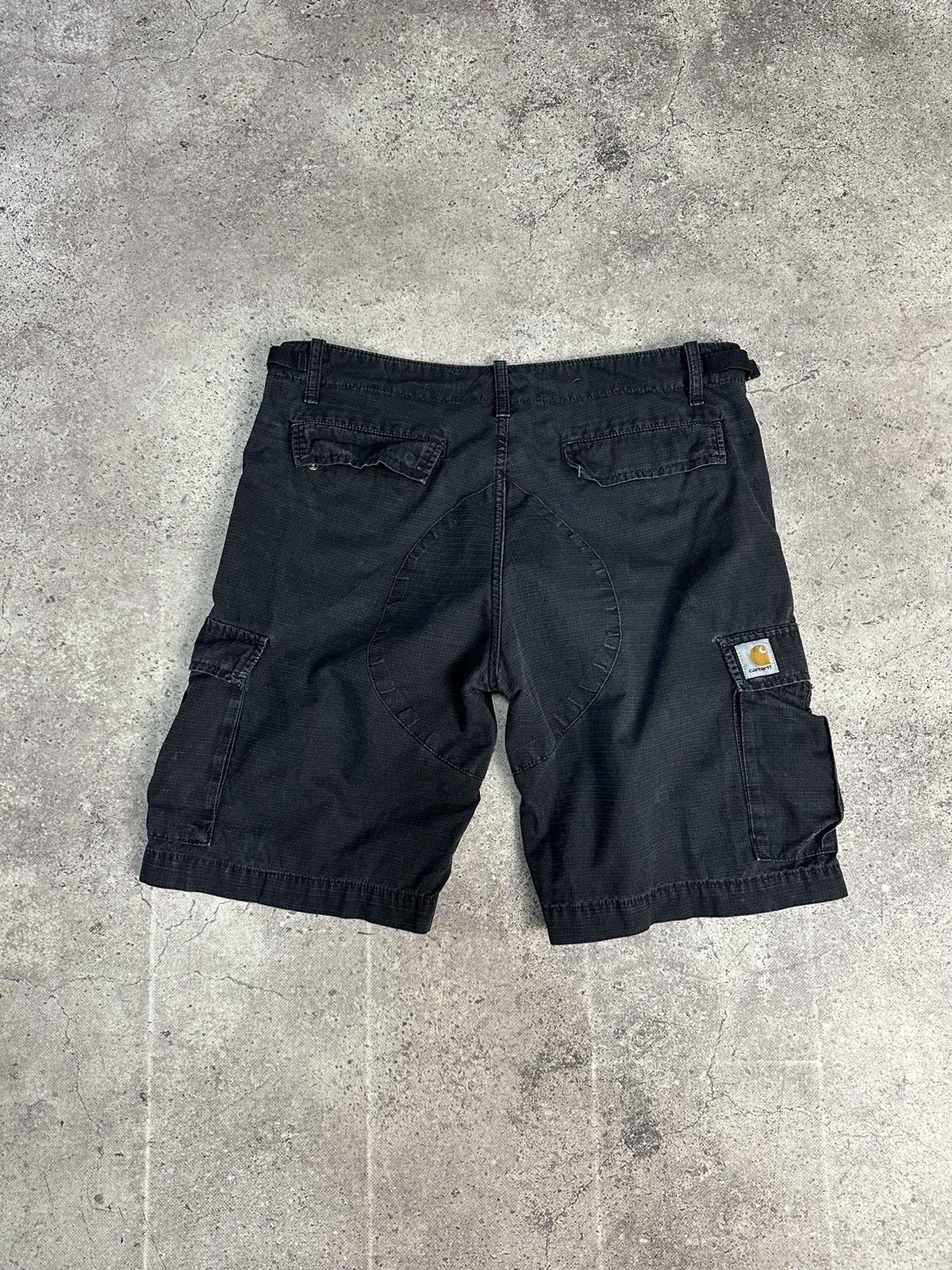 Carhartt × Vintage Vintage Carhartt Aviation Cargo Shorts Distressed Black Y2K Size US 32 / EU 48 - 4 Thumbnail