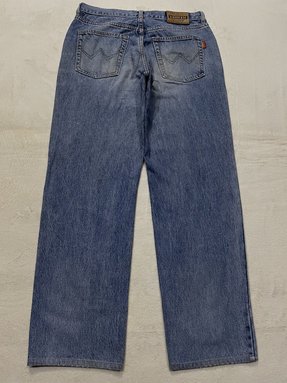 Edwin Vintage EDWIN Baggy Distress Mudwash Denim Jeans Size US 32 / EU 48 - 11 Thumbnail