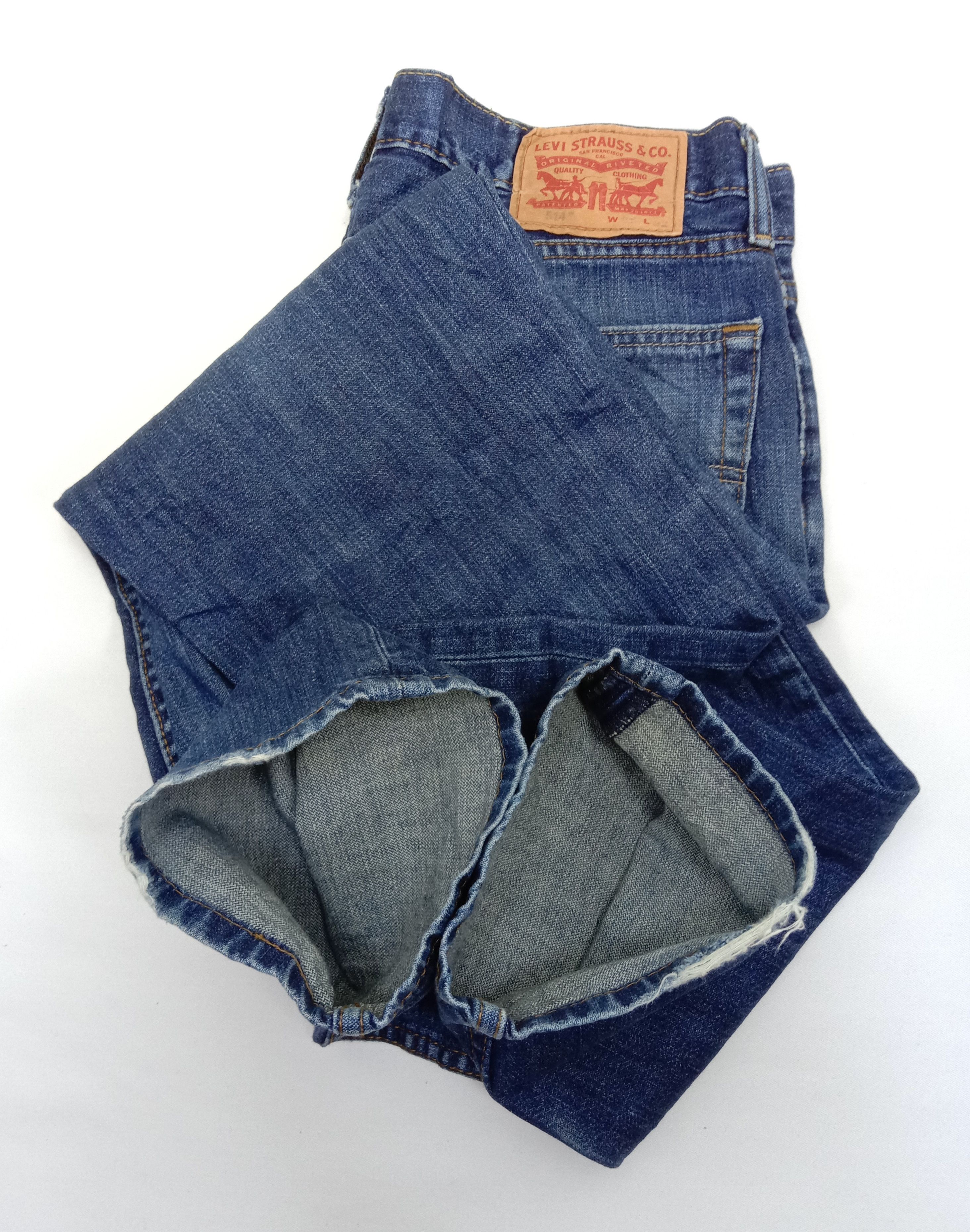 Levi's Vintage Levi's 514 Jeans Slim Straight Distressed Denim Size US 31 - 15 Thumbnail