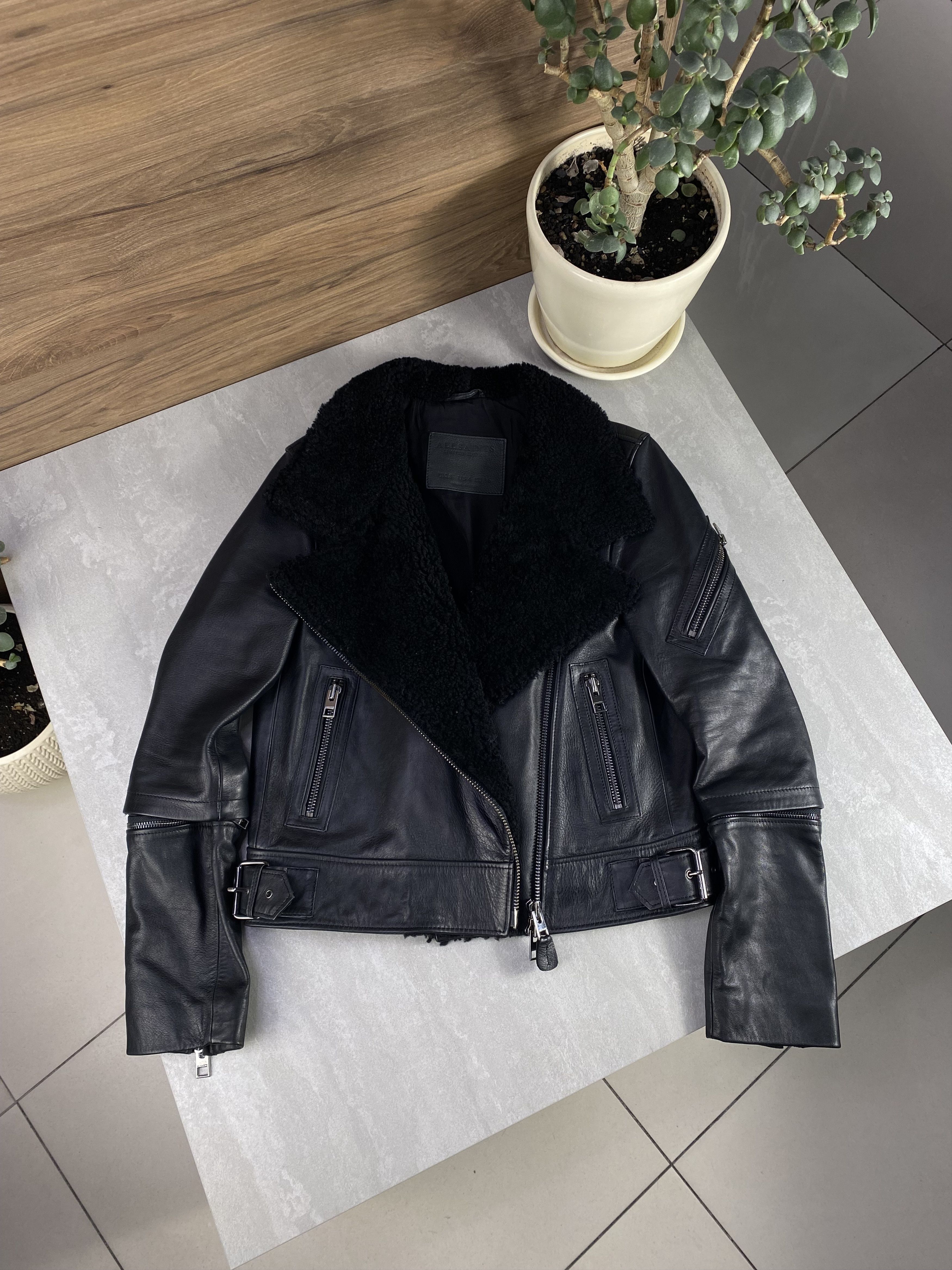 Allsaints Allsaints Bayes Shearling Leather Jacket Limited Edition Size S / US 4 / IT 40 - 2 Thumbnail