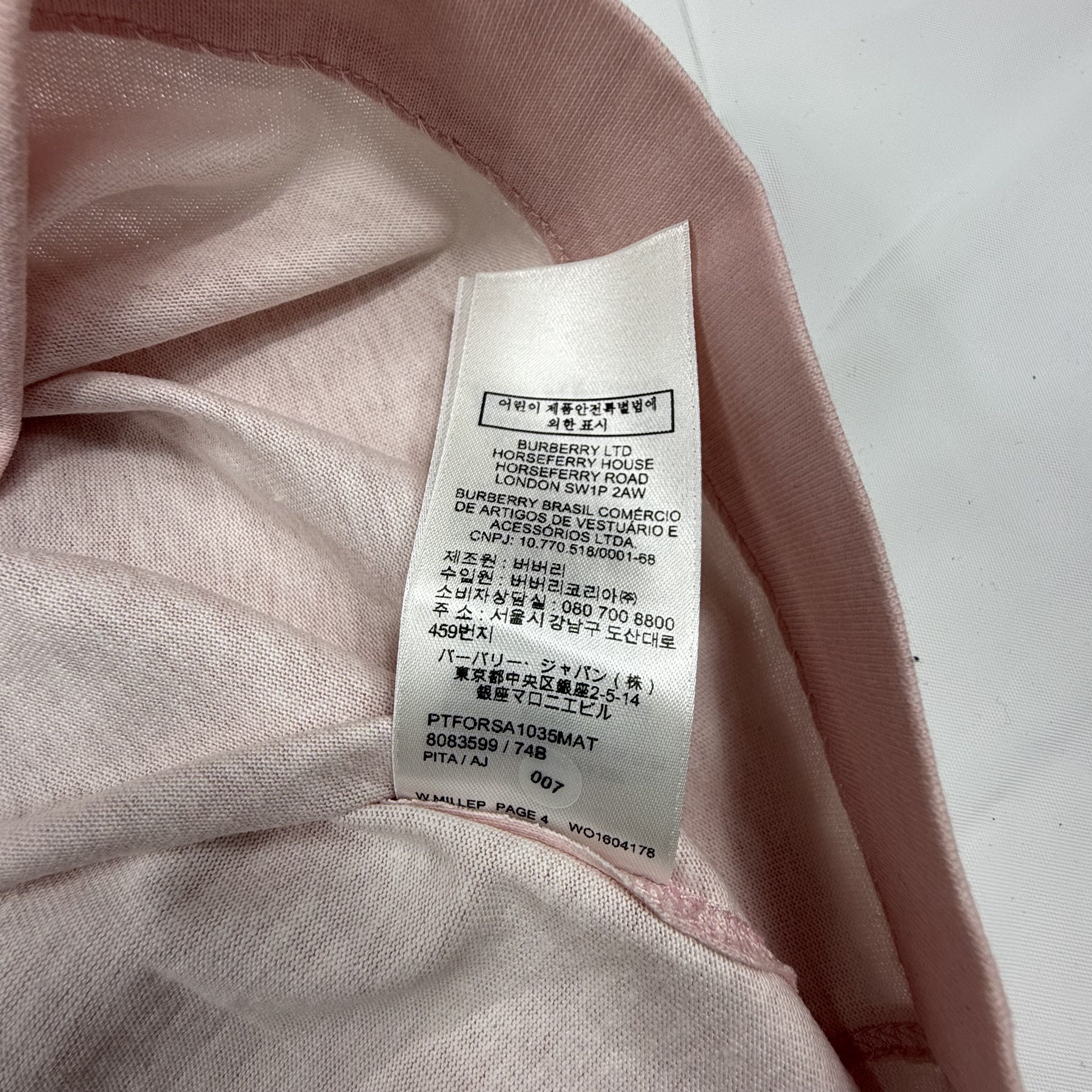 Burberry Burberry Mens Millepoint T-Shirt Pink Equestrian Knight Size US XS / EU 42 / 0 - 7 Thumbnail
