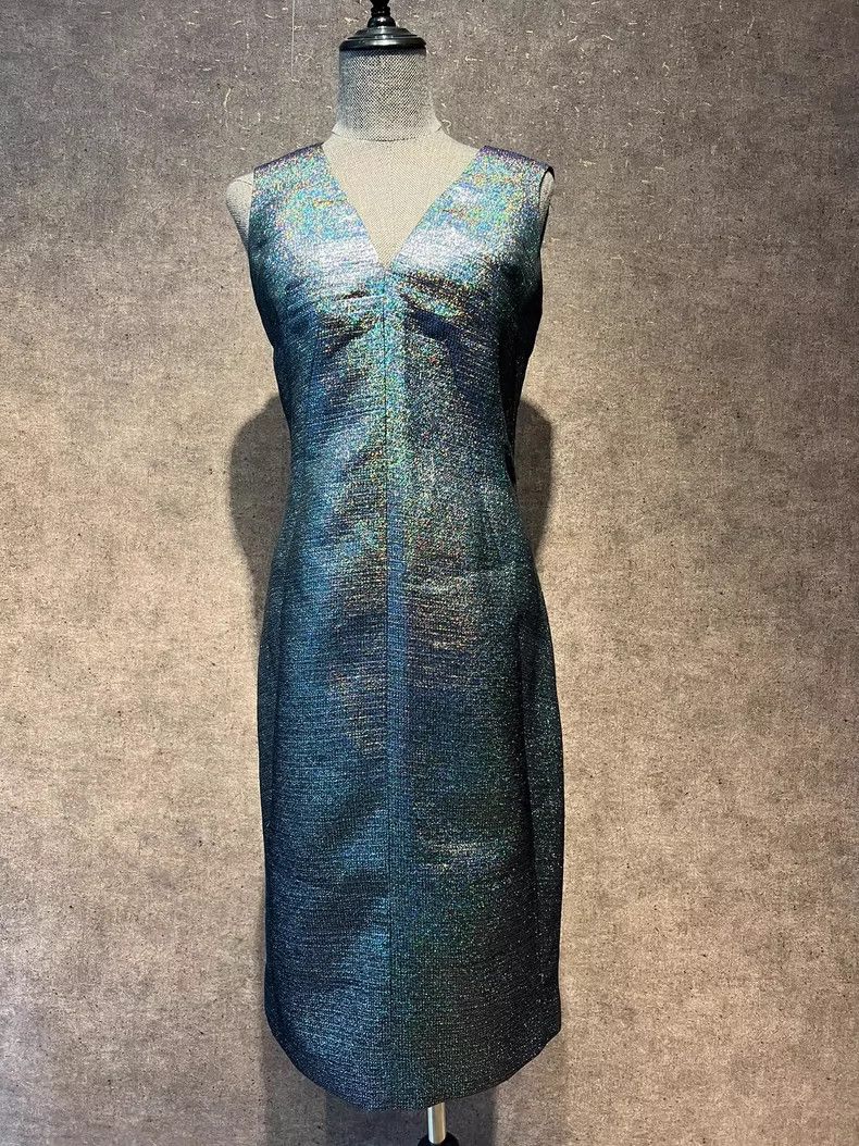 Jil Sander Jil Sander Metallic fabric dress Size XS / US 0-2 / IT 36-38 - 2 Thumbnail