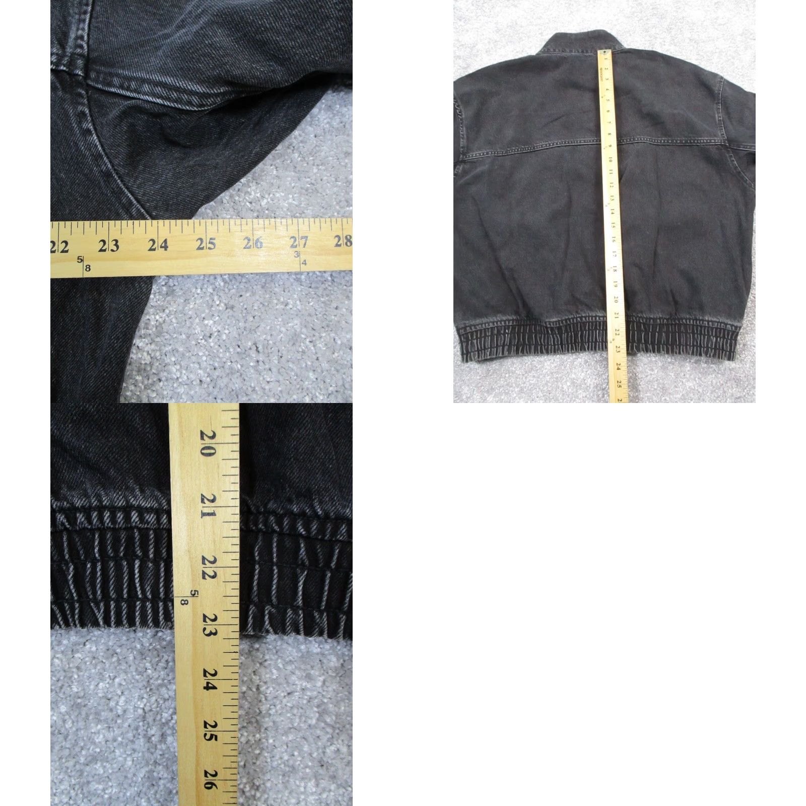 Zara Zara Jacket Womens Small Black Cotton Denim Anorak Jacket Casual Fall Spring Winter Womens Small Black Denim Cotton Jacket Size S / US 4 / IT 40 - 8 Thumbnail