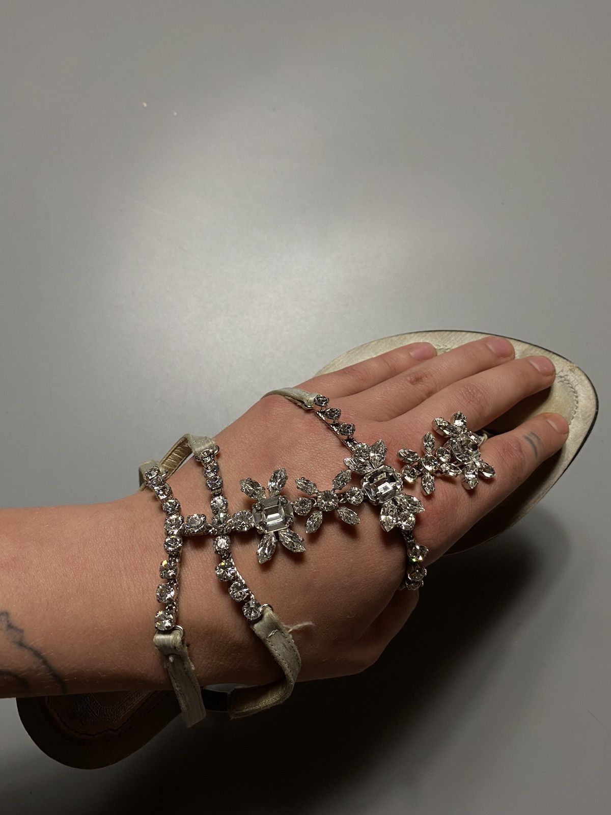 Dior × Swarovski × Vintage Dior vintage sandals with Swarovski stones Size US 8 / IT 38 - 6 Thumbnail