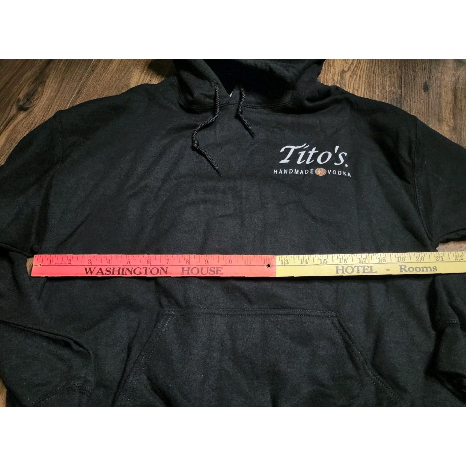 Doublet Mens L Tito’s Vodka Handmade Austin TX Promo Hoodie Sweatshirt Double Sided Black Size US XL / EU 56 / 4 - 3 Thumbnail