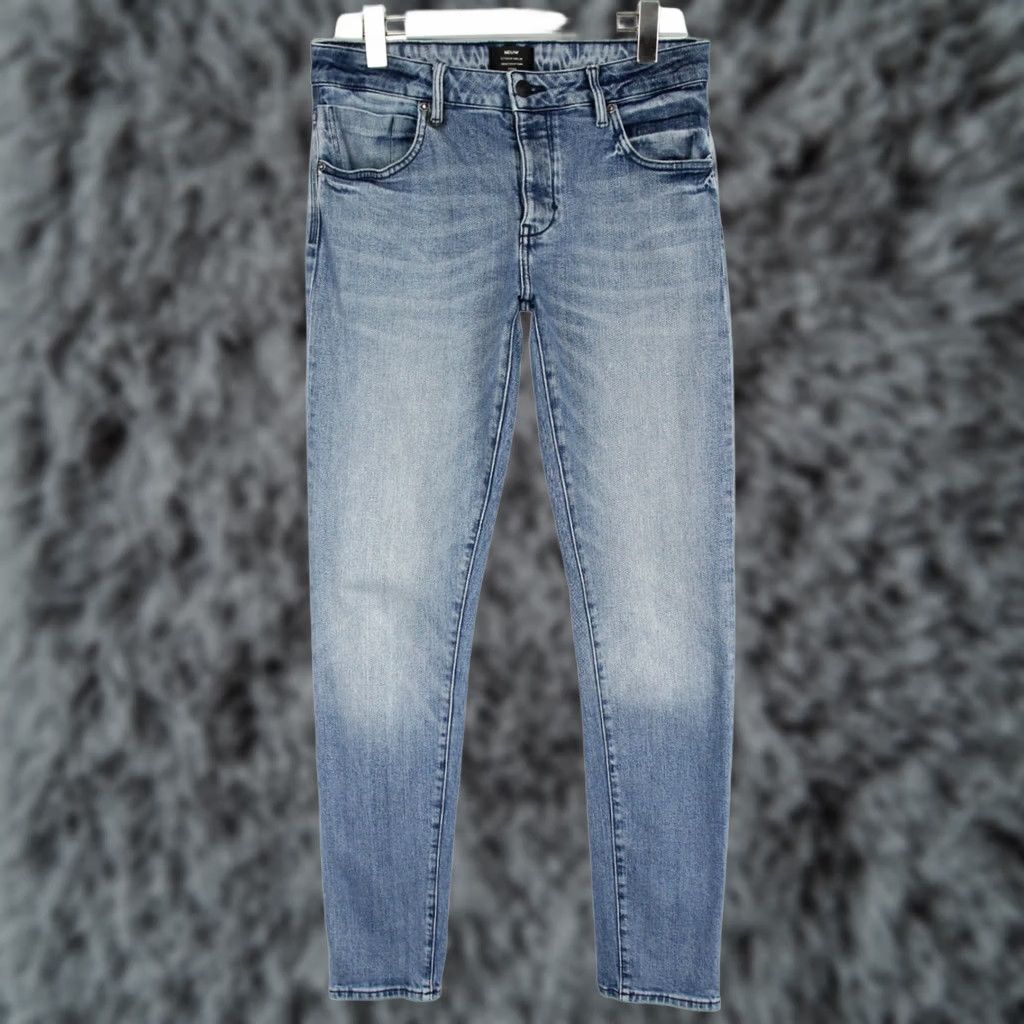 Vintage Neuw Iggy Skinny Jeans Men's W32/L34 Faded Blue Whiskers Buttoned Size US 32 / EU 48 - 1 Thumbnail