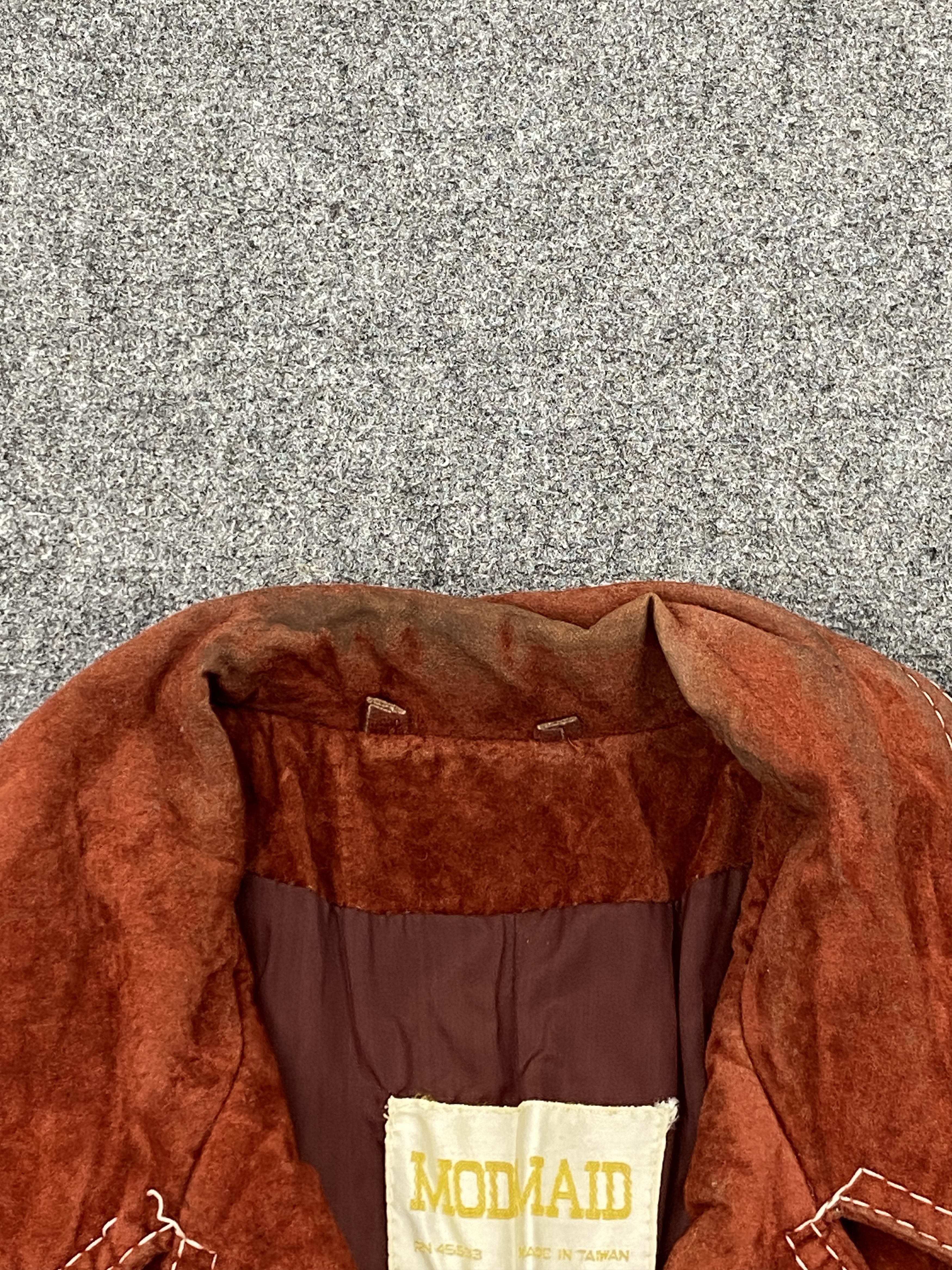 Vintage Vintage Suede Boho Hippie Festival Women Coat MJ0084Z Size XL / US 12-14 / IT 48-50 - 7 Thumbnail