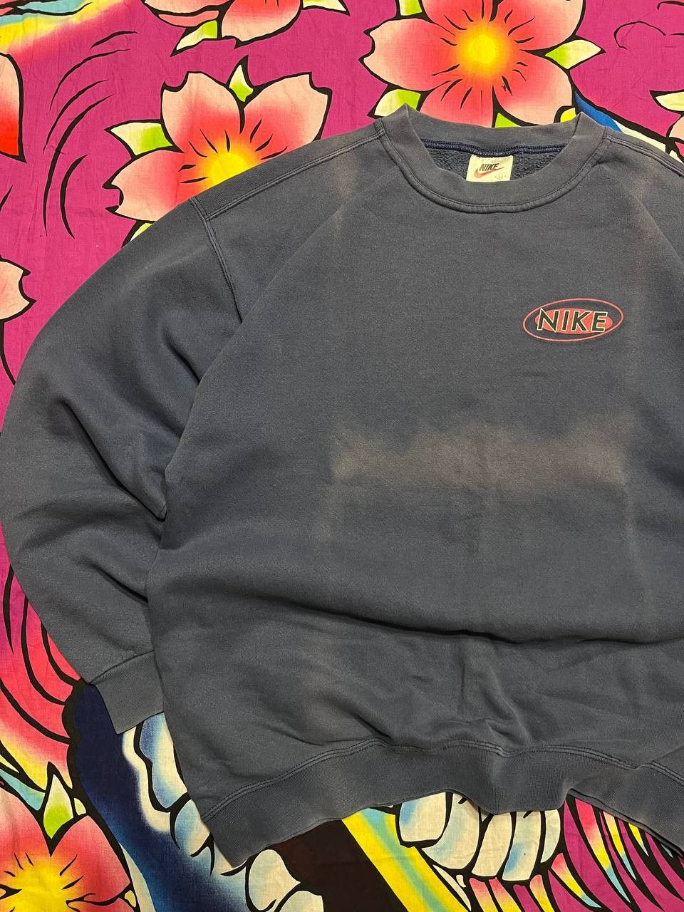 Nike × Vintage Vintage Nike sunfaded crewneck sweatshirt in blue 90s Size US L / EU 52-54 / 3 - 5 Thumbnail