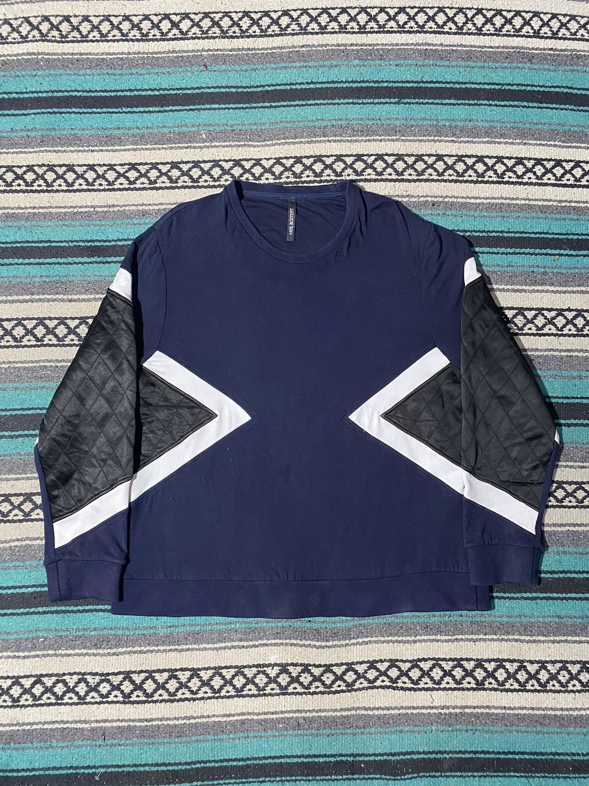 Neil Barrett Neil Barrett Geometric Panelled Sweatshirt Size US L / EU 52-54 / 3 - 1 Thumbnail