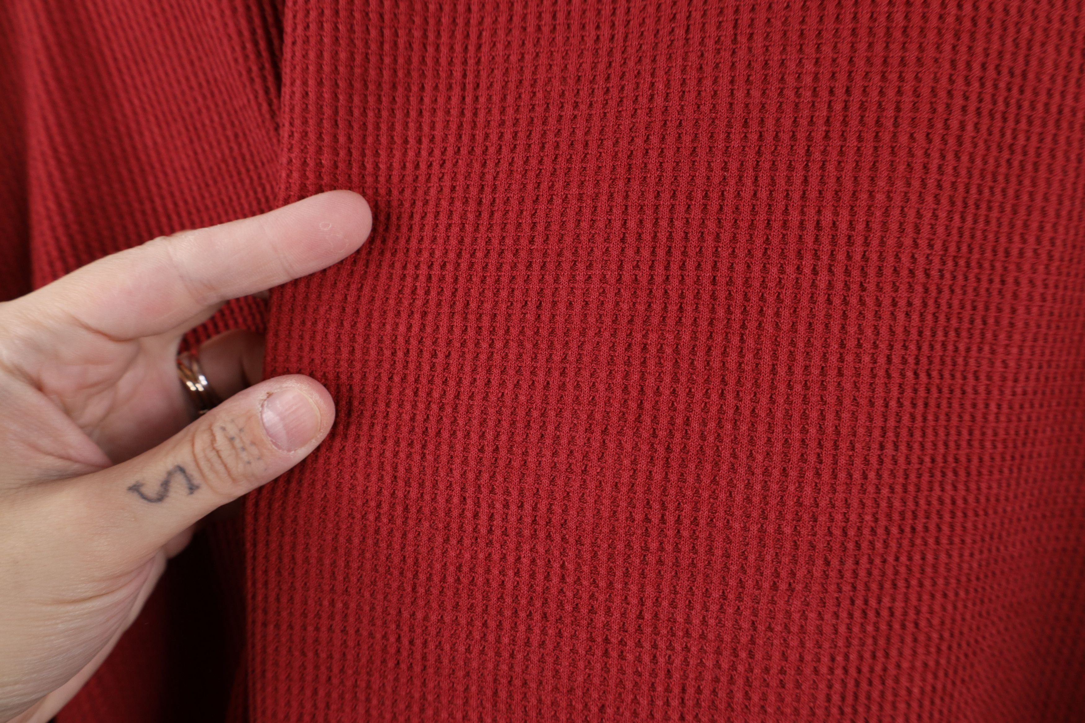 Vintage Vintage 90s Streetwear Layered Thermal Knit Henley T-Shirt Size L / US 10 / IT 46 - 11 Thumbnail