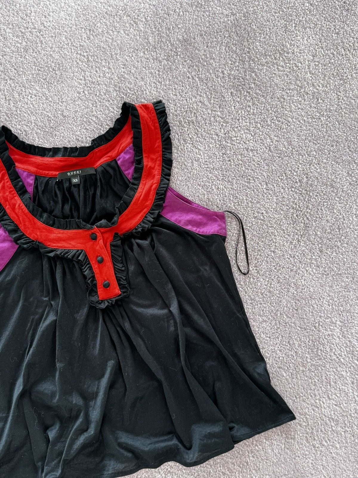 Gucci 00s Gucci By Tom Ford Ruffle Button Up Blouse Size XS / US 0-2 / IT 36-38 - 5 Thumbnail